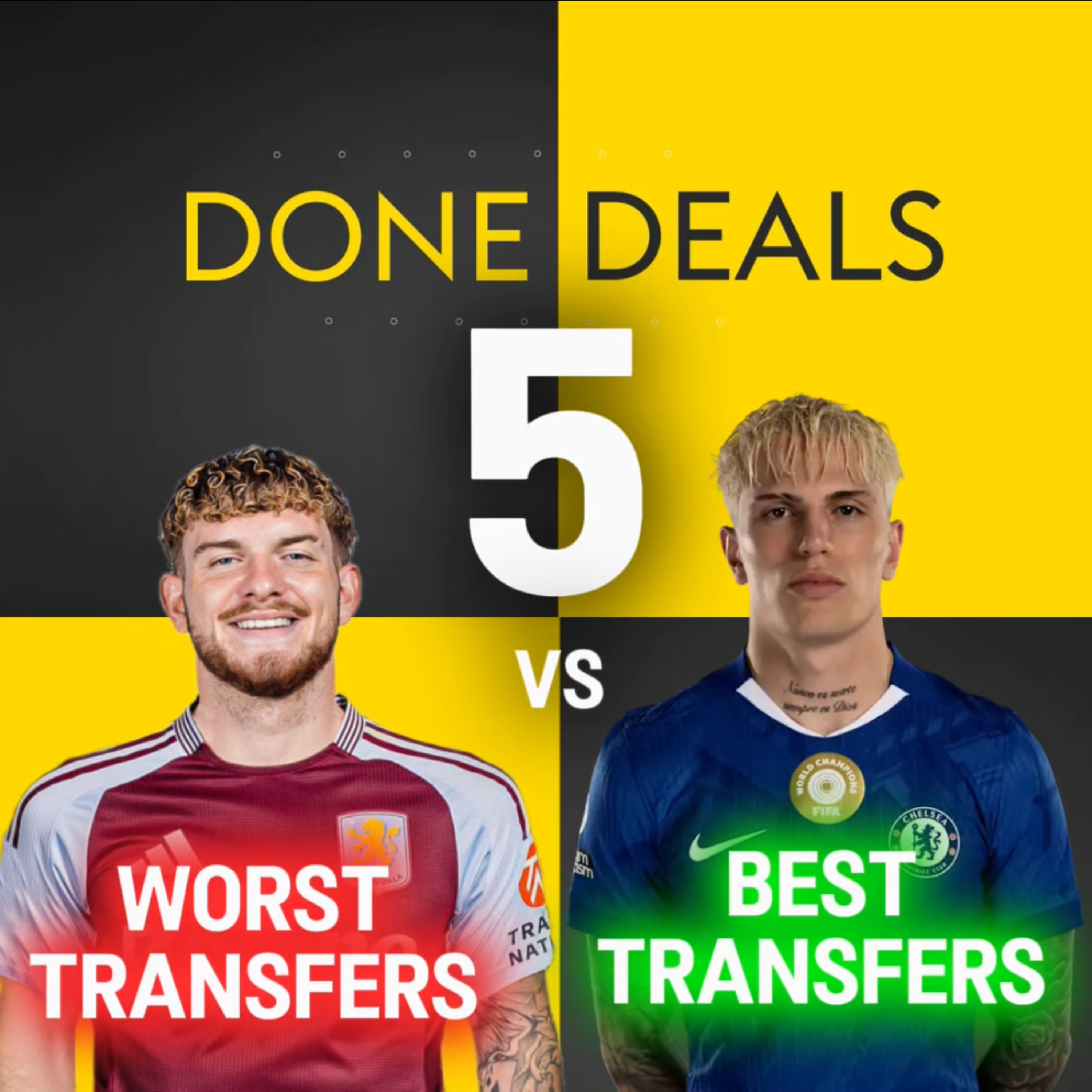 TOP FIVE: Best Transfers VS Worst Transfers 2025 episode artwork
