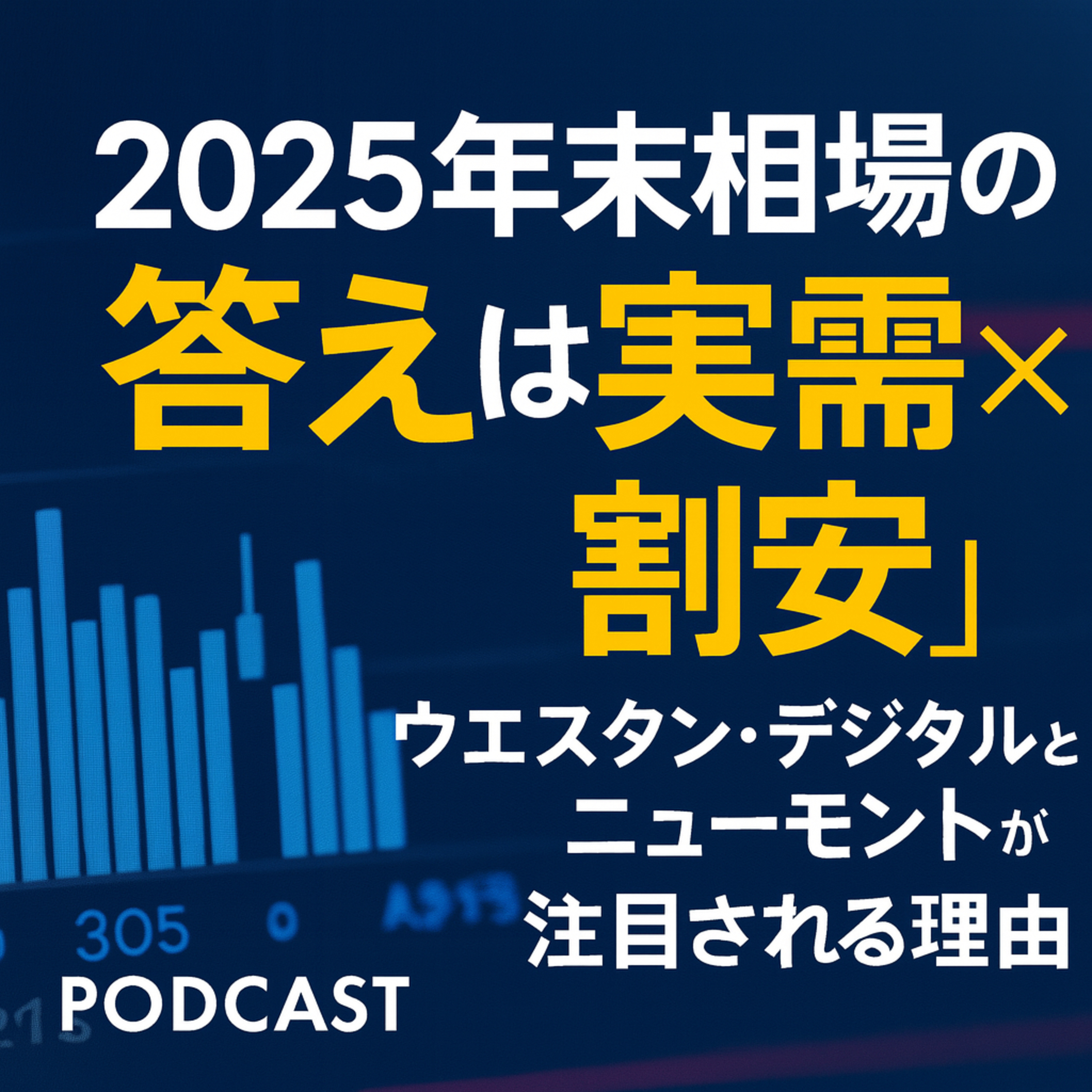 2025年末相場の答えは「実需×割安」：ウエスタン・デジタルとニューモントが注目される理由