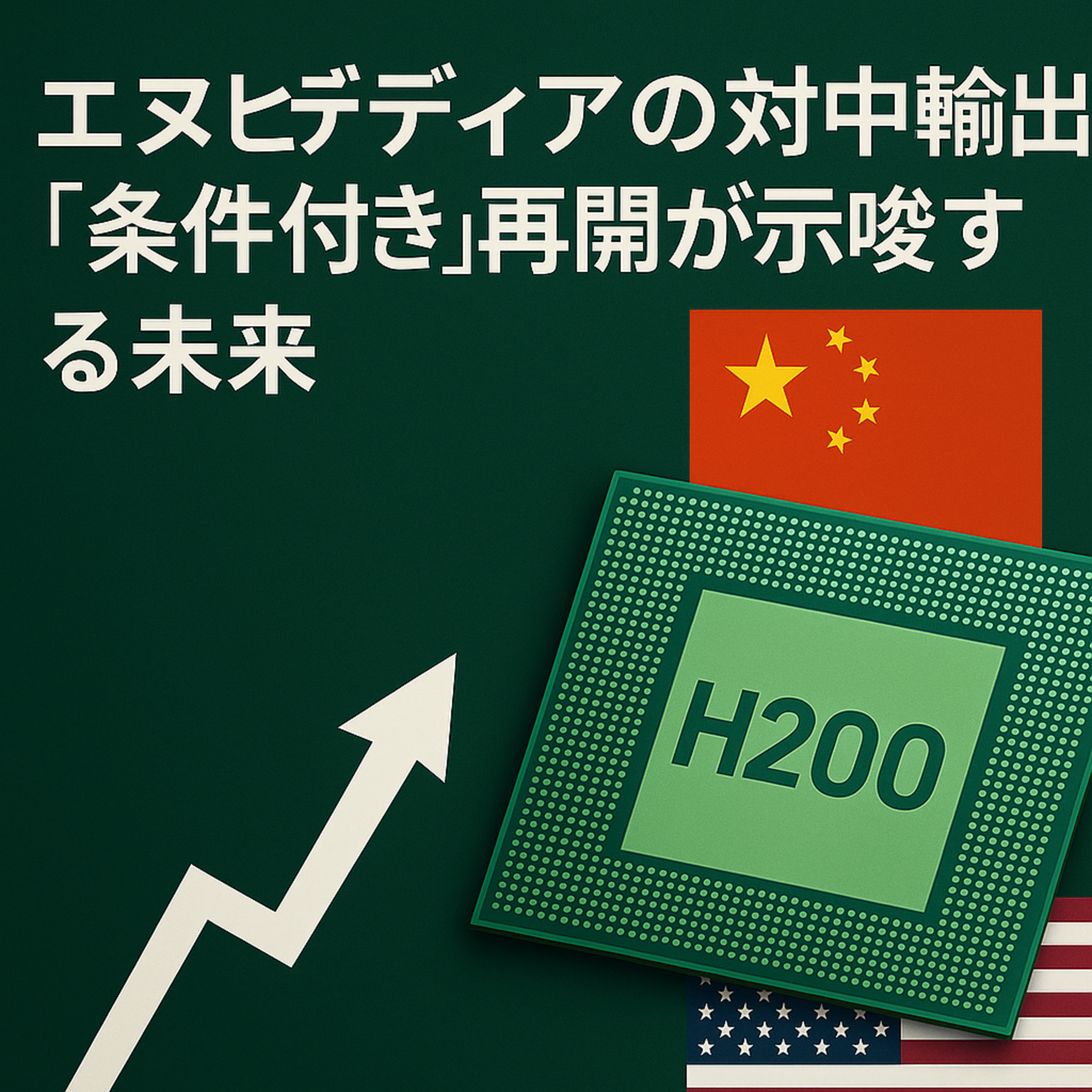 【続報】エヌビディアの対中輸出「条件付き」再開が示唆する未来。H200解禁と「25%ルール」は買い材料か？