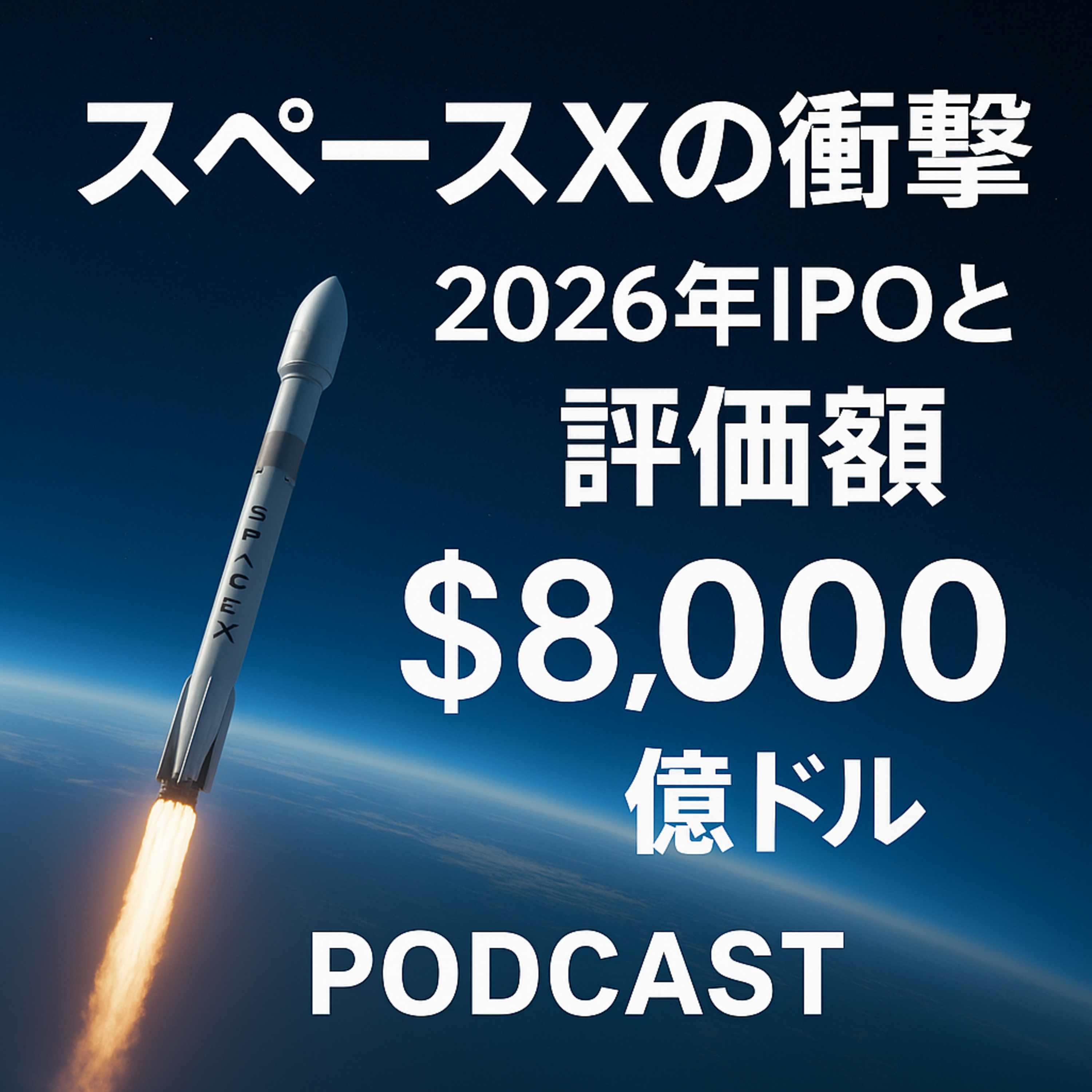 【続報】スペースX社内メモで判明！2026年IPOと「評価額8,000億ドル」の衝撃