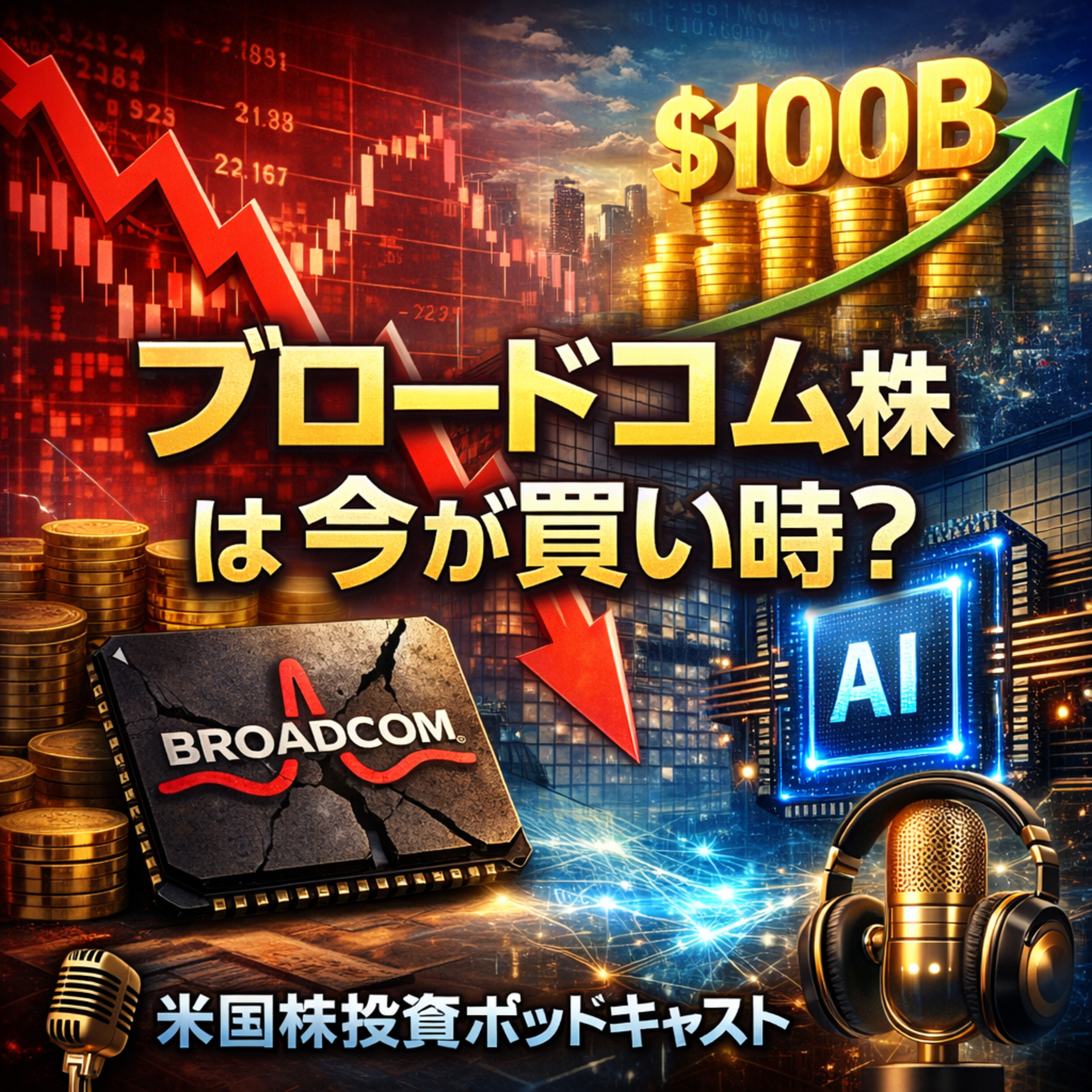 ブロードコム暴落は「買い」の好機か？JPモルガンが描くAI売上1,000億ドルのシナリオ