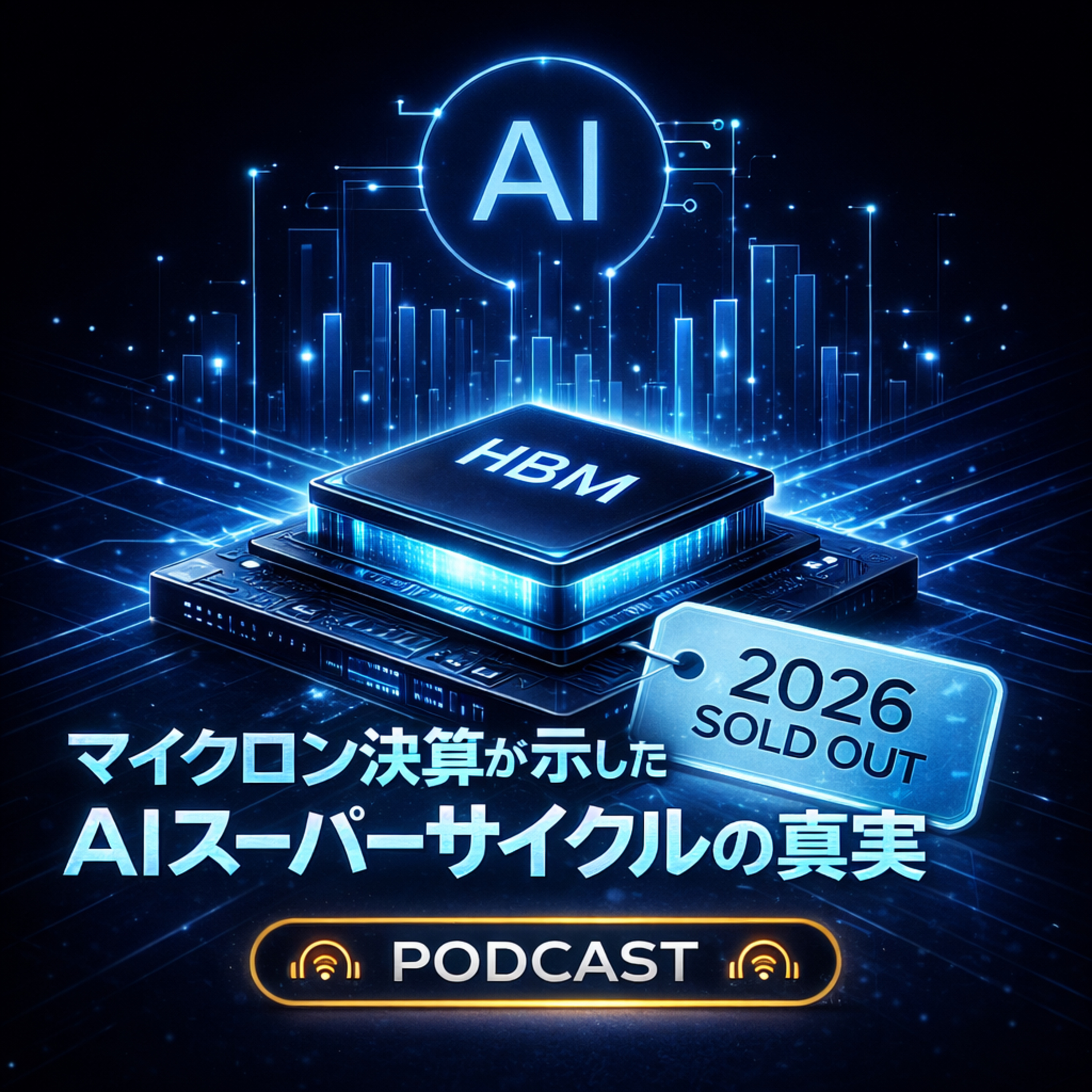 「2026年分まで完売」の衝撃。マイクロン決算が証明したAIスーパーサイクルの真実