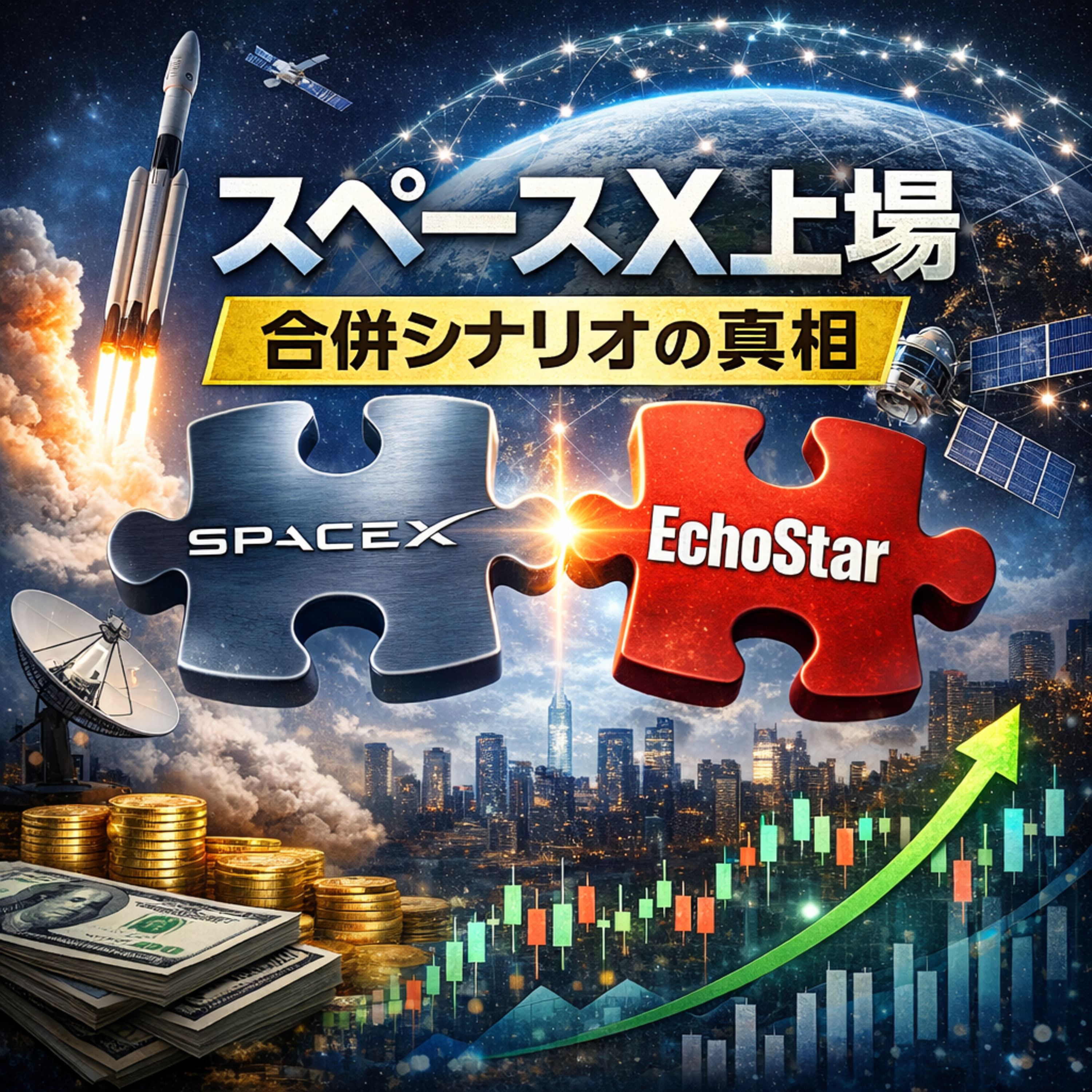 スペースX上場の「裏ルート」？エコスター合併シナリオが示唆する投資妙味
