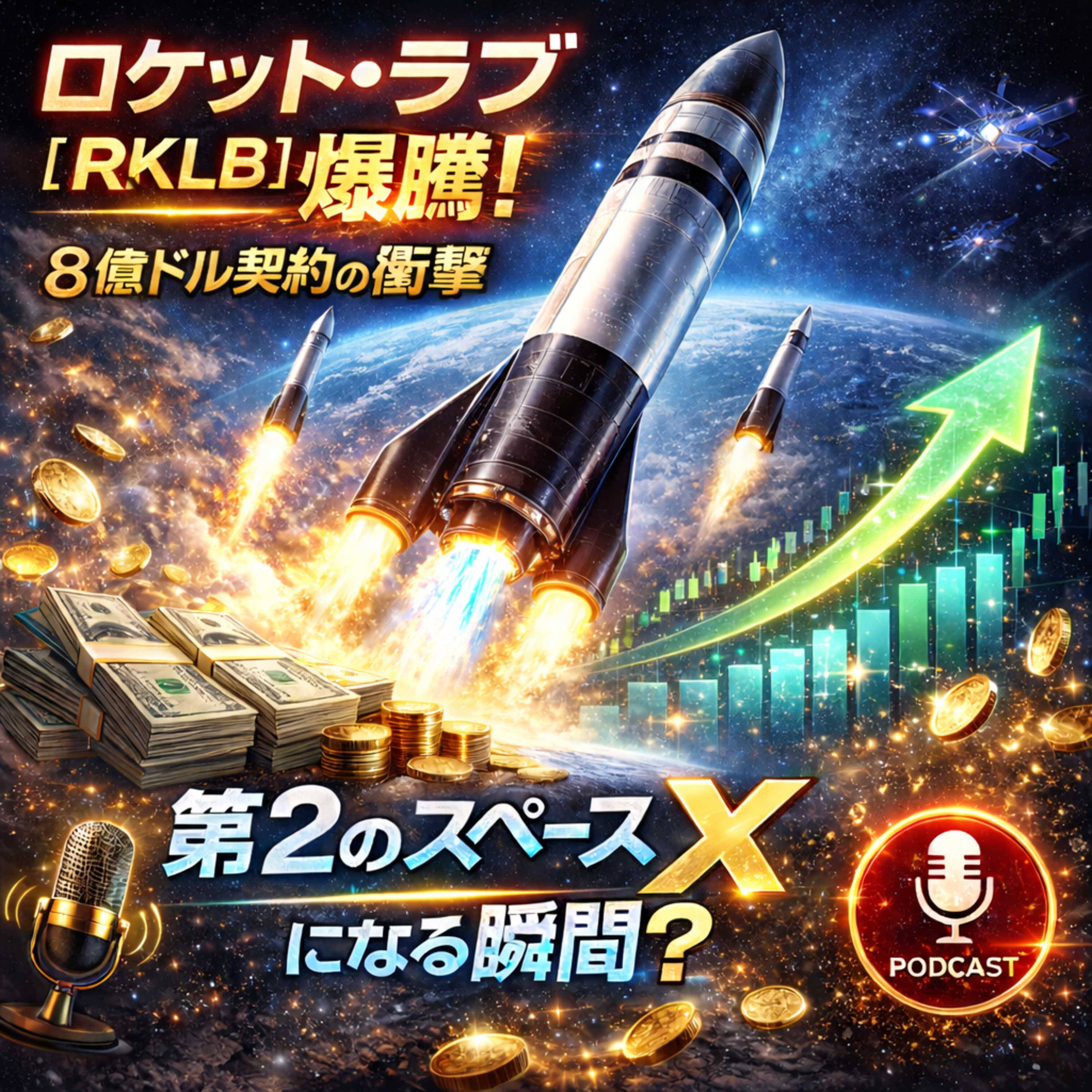 【RKLB爆騰】8億ドル契約の衝撃！ロケット・ラブが「第2のスペースX」になる瞬間