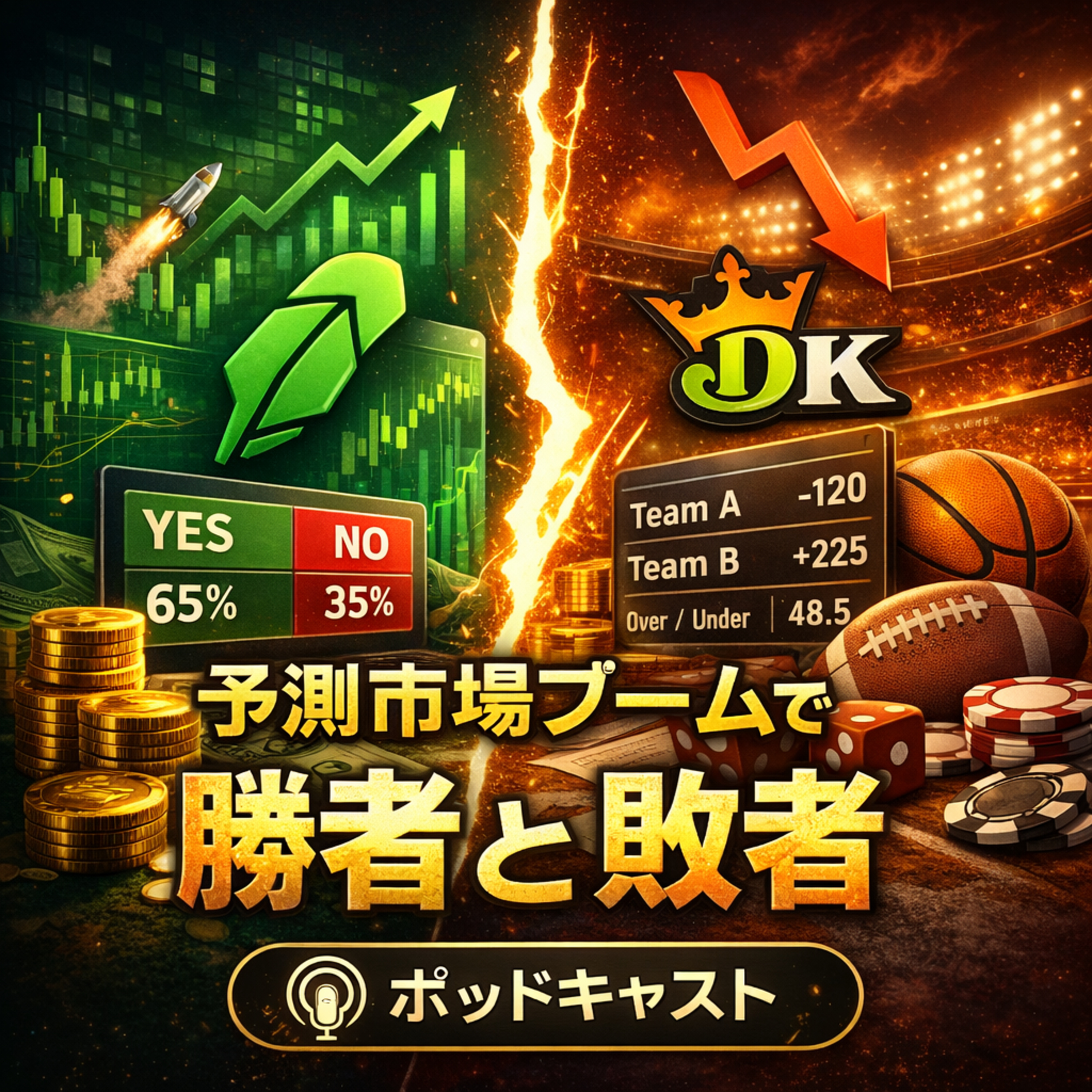 【緊急分析】ロビンフッド対ドラフトキングス：予測市場ブームが描く「勝者」と「敗者」