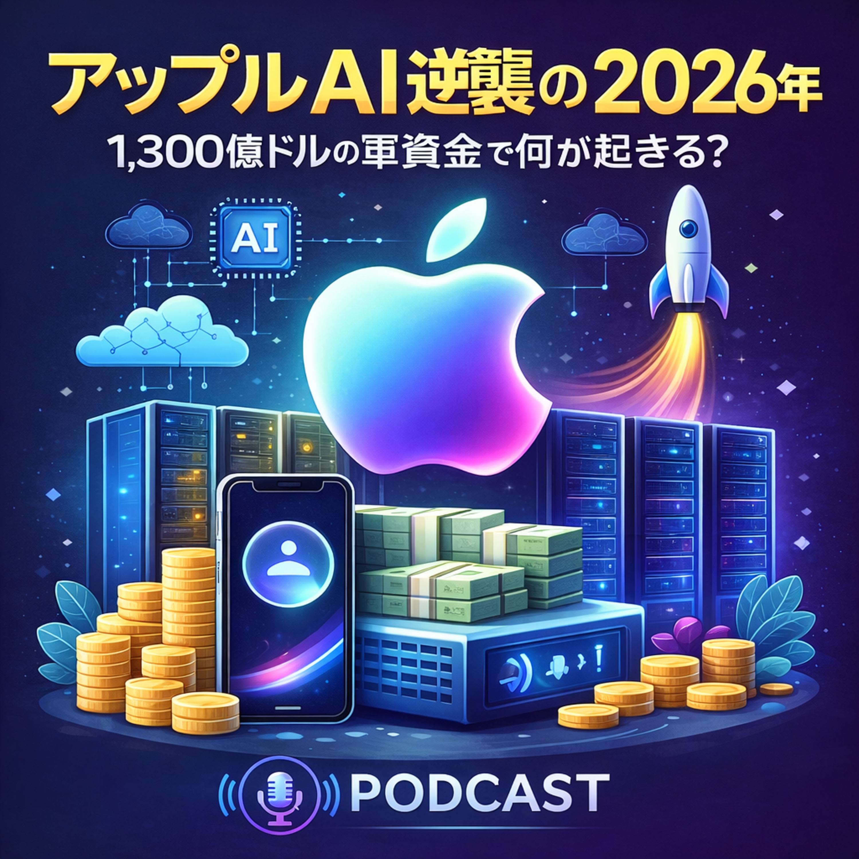 アップルの「逆襲」は2026年に始まるのか？1,300億ドルの軍資金と組織再編から読み解く将来性