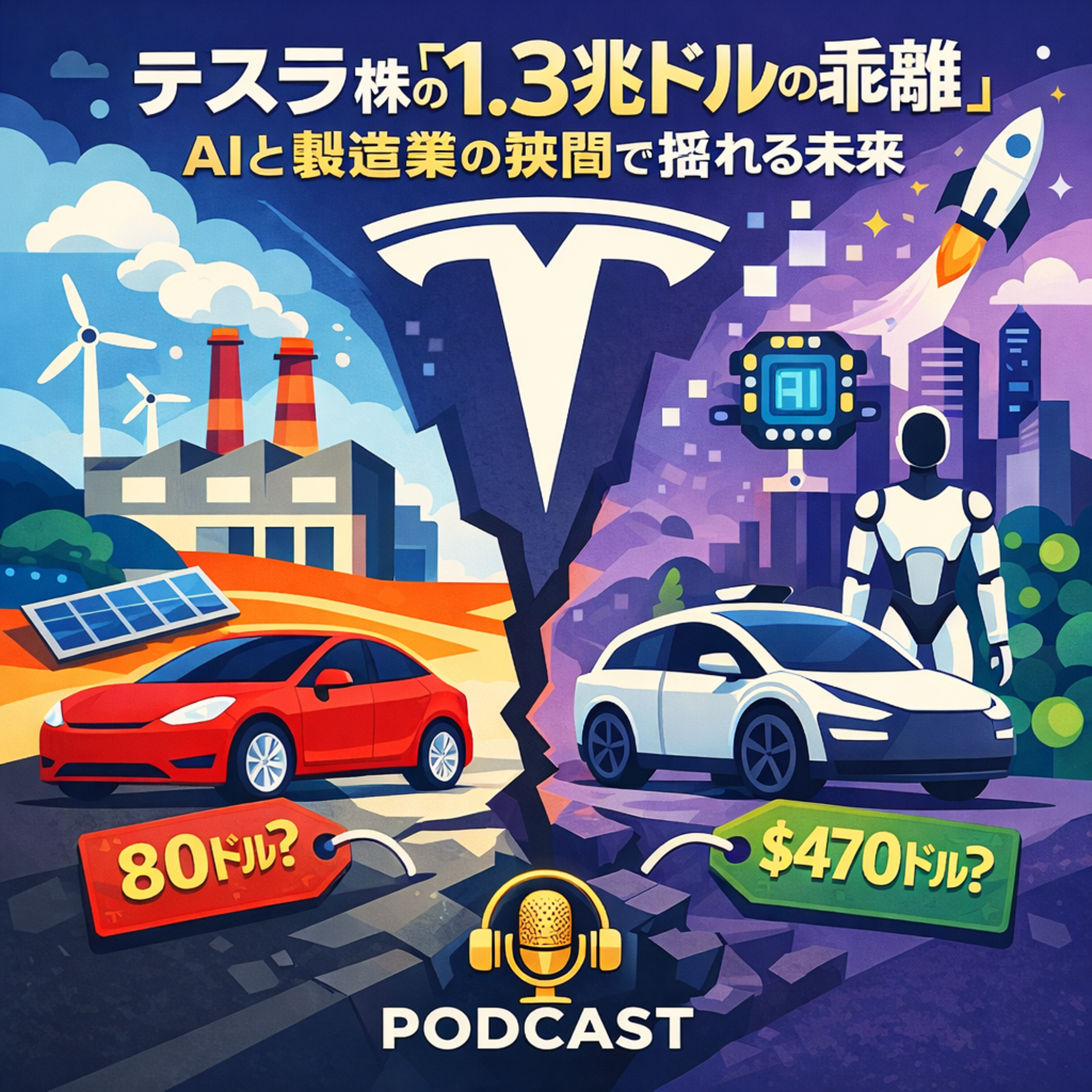 テスラ株の「1.3兆ドルの乖離」をどう読み解くか：2026年、AIと製造業の狭間で揺れる評価