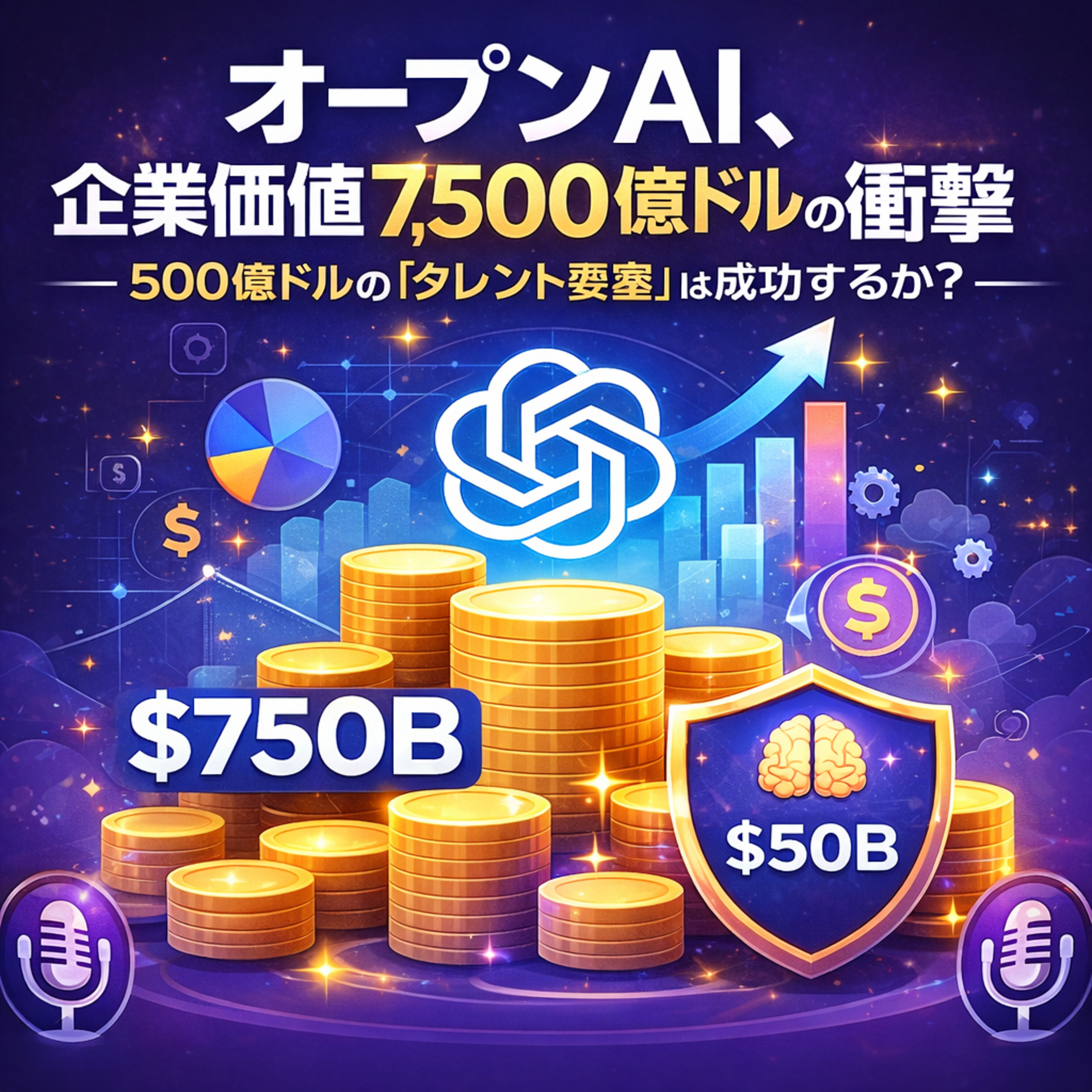 オープンAI、企業価値7,500億ドルの衝撃 —— 500億ドルの「タレント要塞」は成功するか？