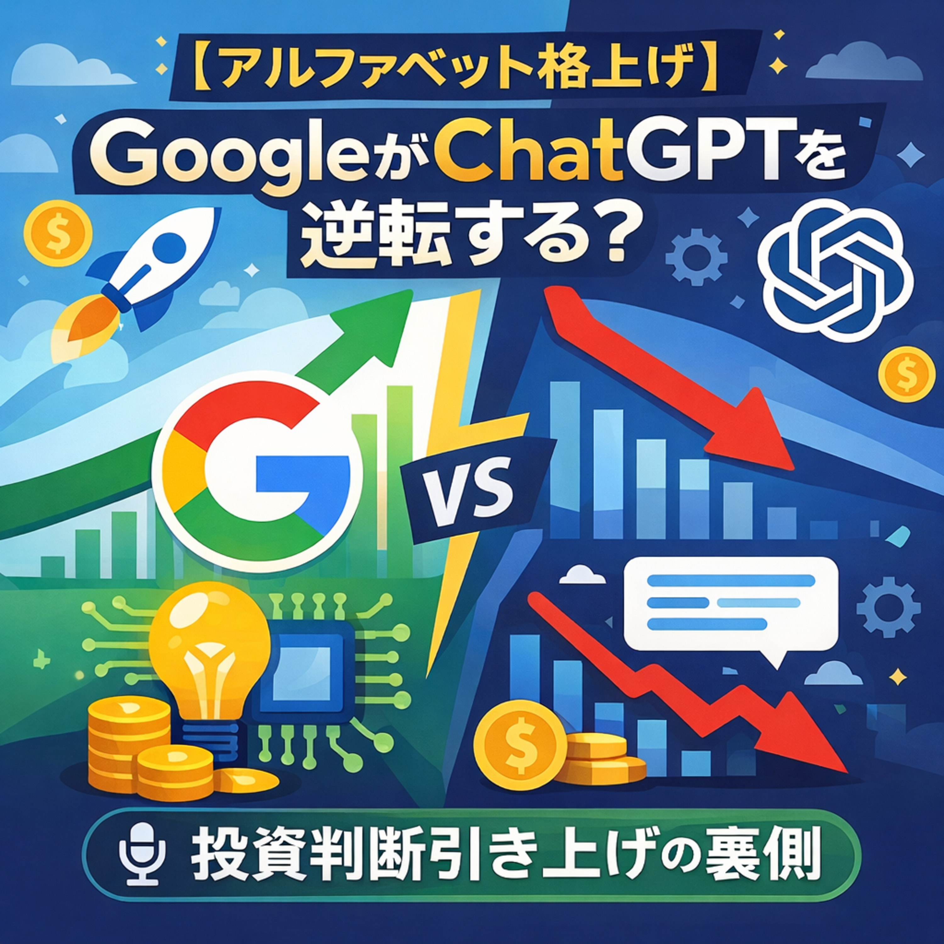 【アルファベット格上げ】GoogleがChatGPTを逆転する？投資判断引き上げの裏側