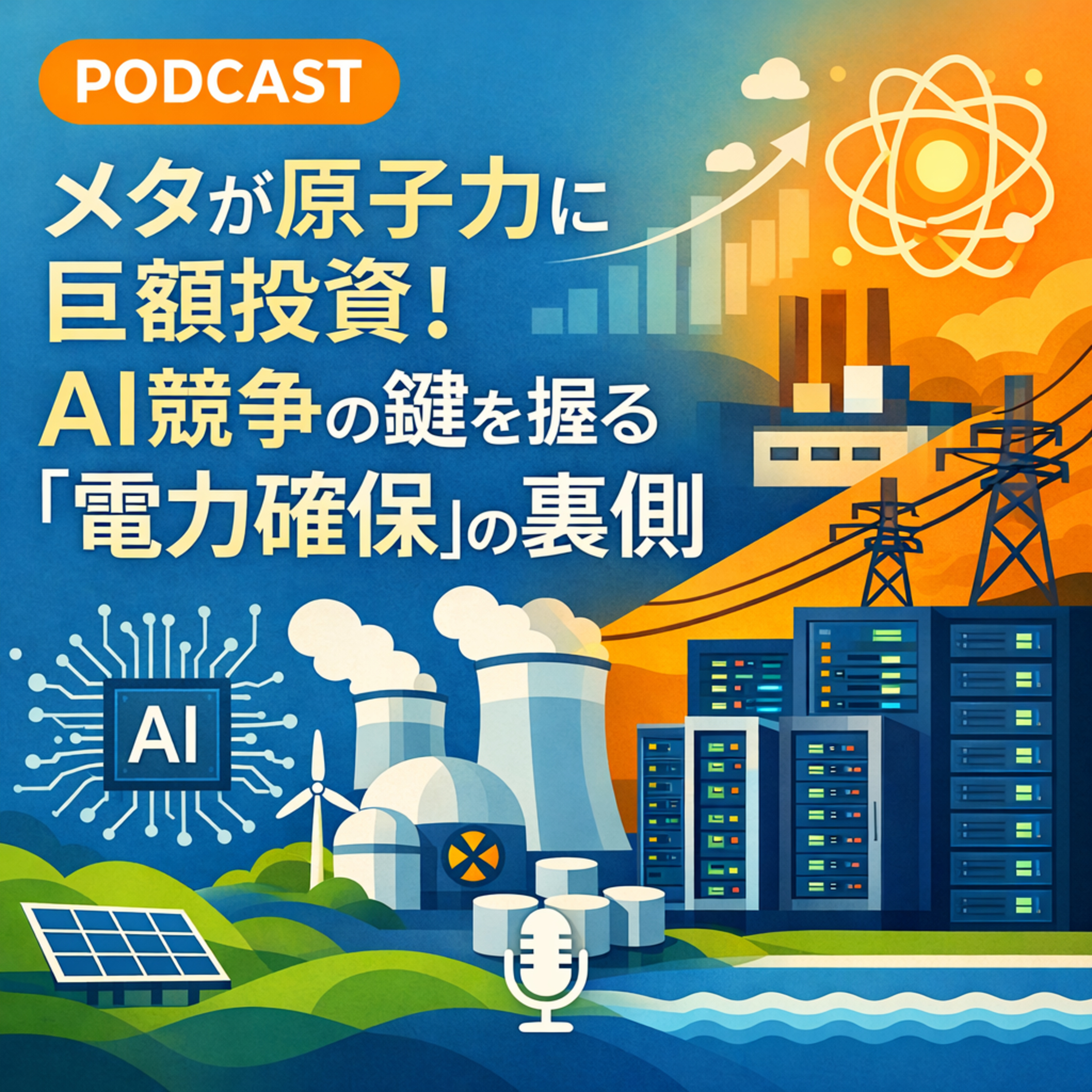 メタが原子力に巨額投資！AI競争の鍵を握る「電力確保」の裏側