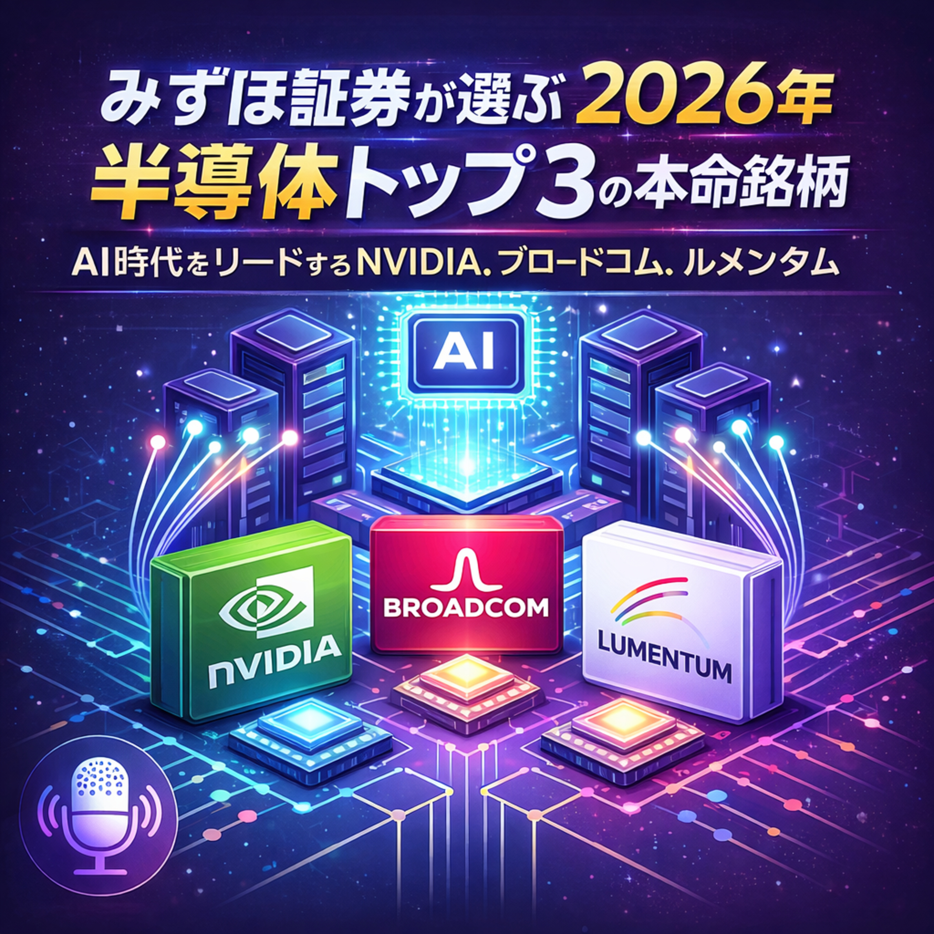 エヌビディア・ブロードコムに続く「第3の本命」とは？米国みずほ証券が選ぶ2026年トップ3銘柄