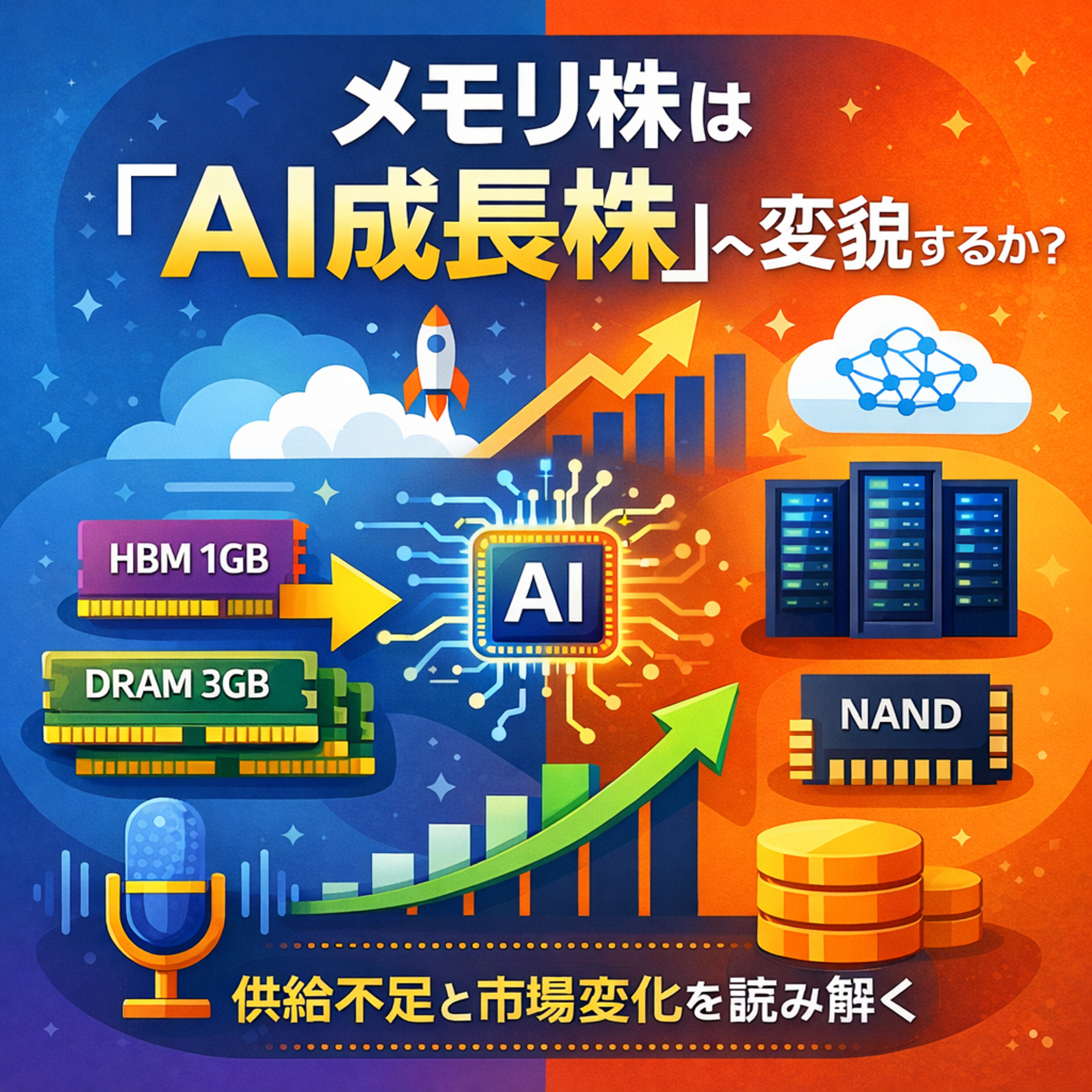 メモリ株は「景気循環株」から「AI成長株」へ変貌するか？需給データから読み解くマイクロンの真価