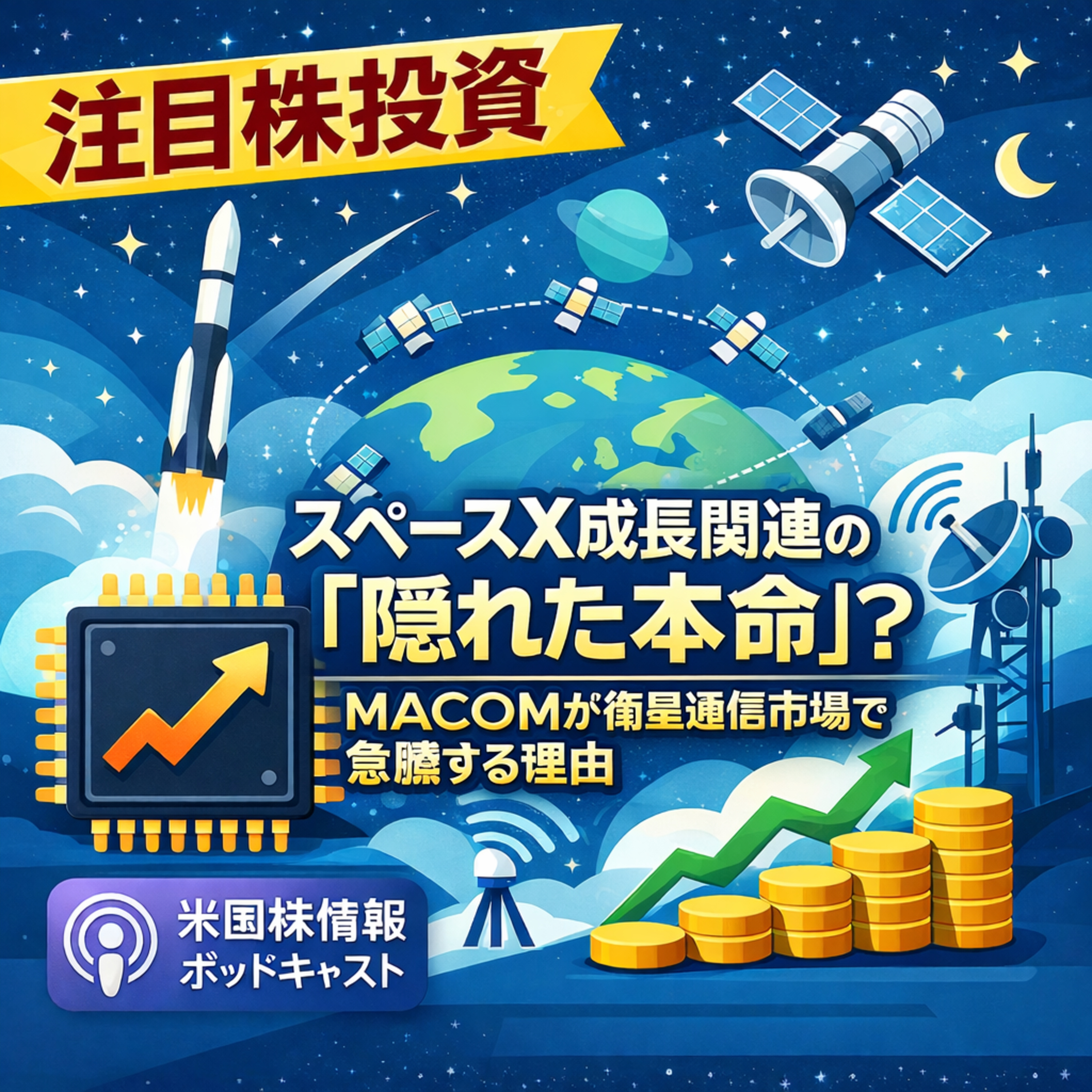 スペースX成長関連の「隠れた本命」？MACOMが衛星通信市場で急騰する理由