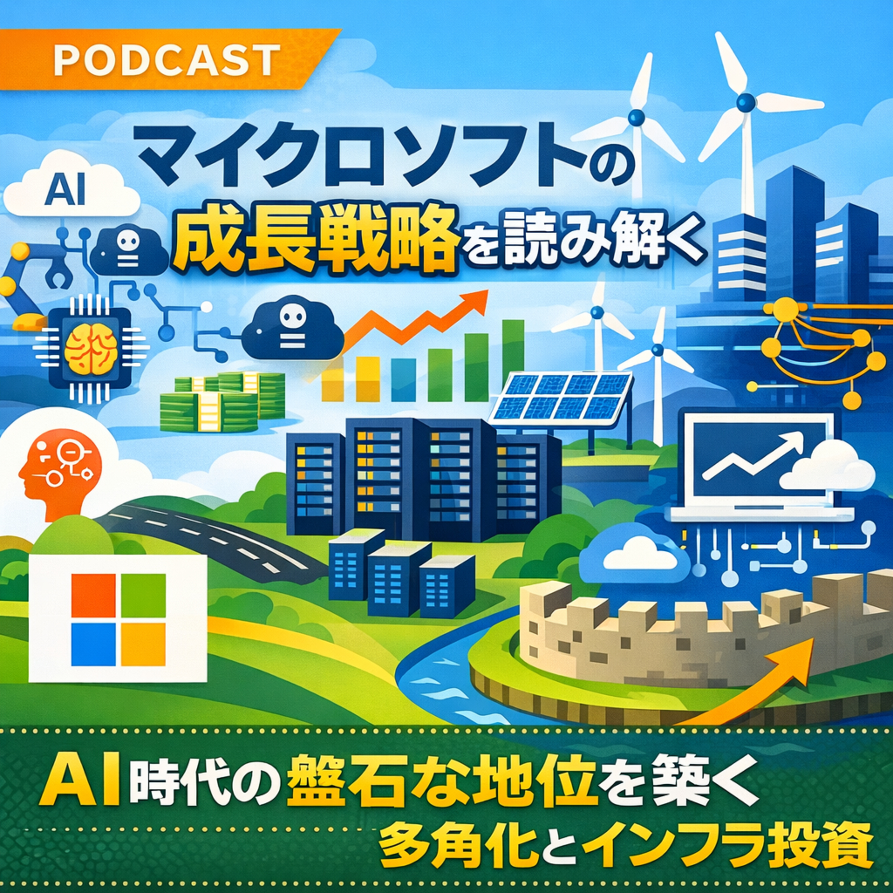 「多角化」と「インフラ」で築くAI時代の盤石な地位：マイクロソフトの成長戦略を読み解く