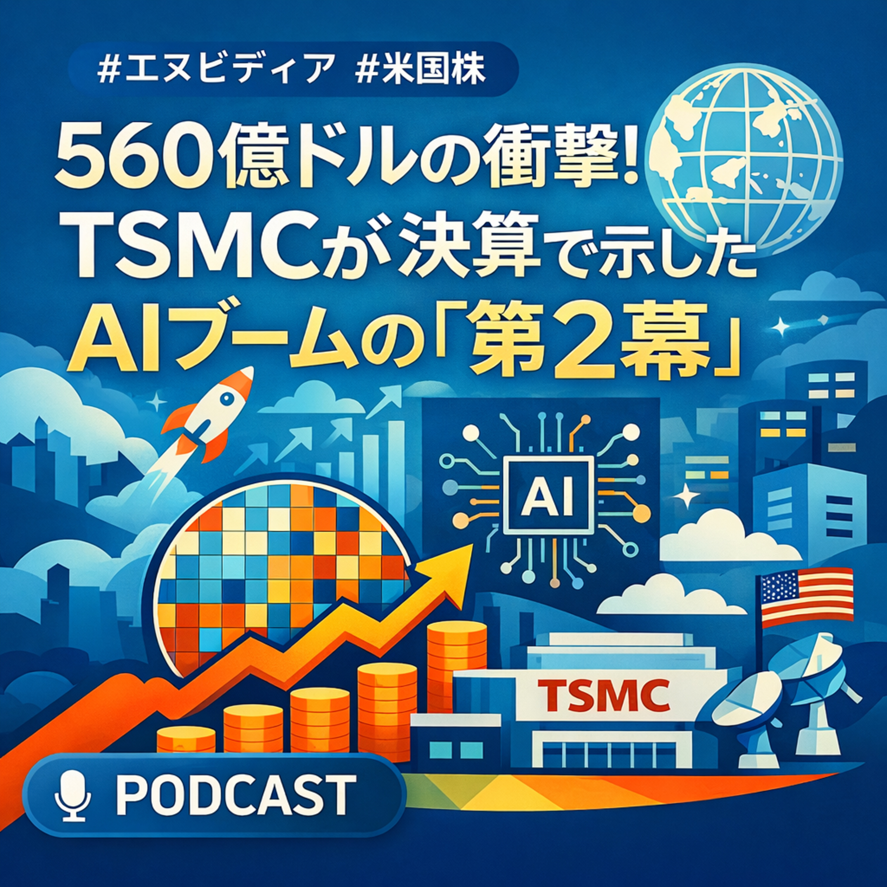 560億ドルの衝撃！TSMCが決算で示したAIブームの「第2幕」