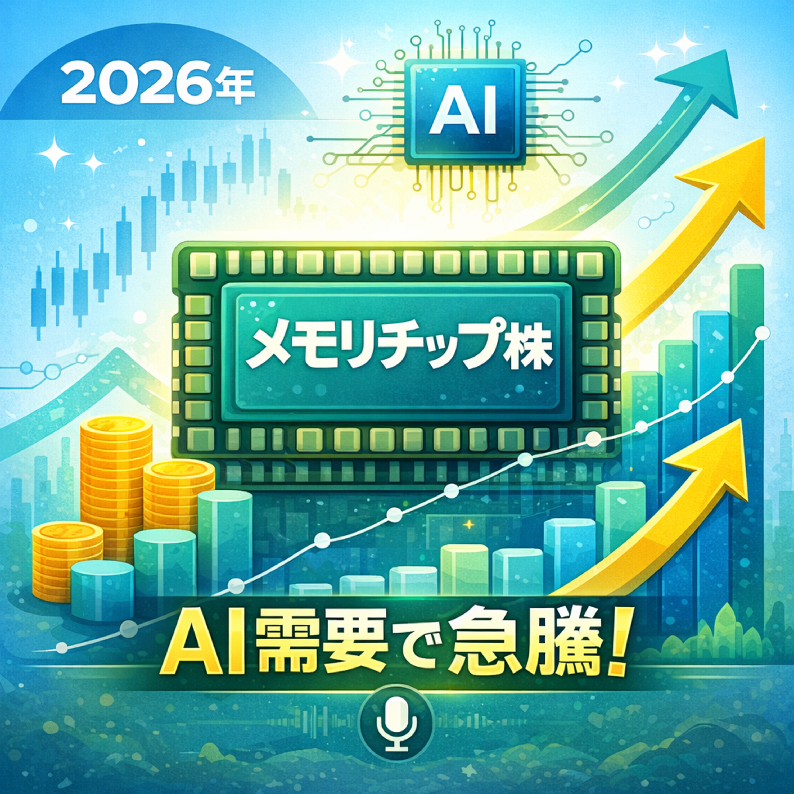 【2026年半導体】メモリチップ株が止まらない！AI需要が変えた業界の「構造的変化」とは