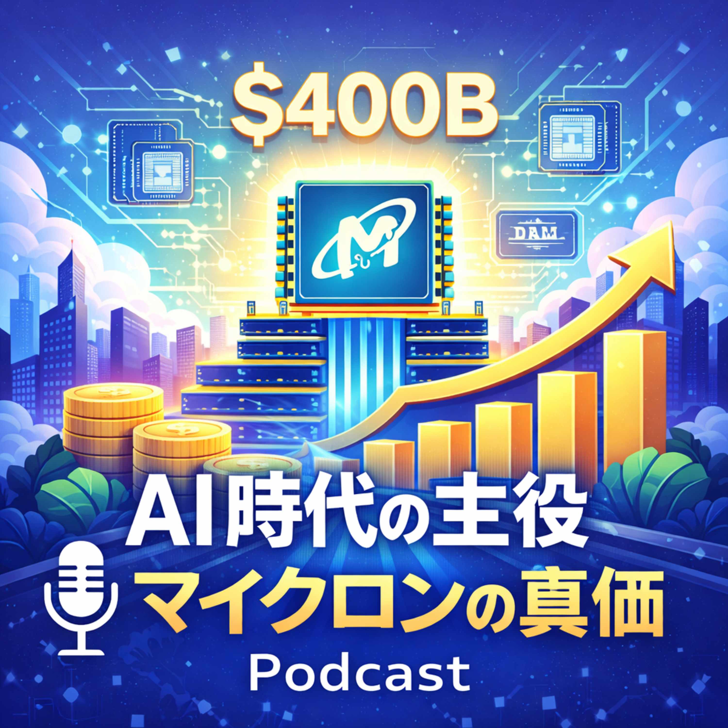 AI時代の主役へ：時価総額4,000億ドルを突破したマイクロンの「真の価値」を読み解く