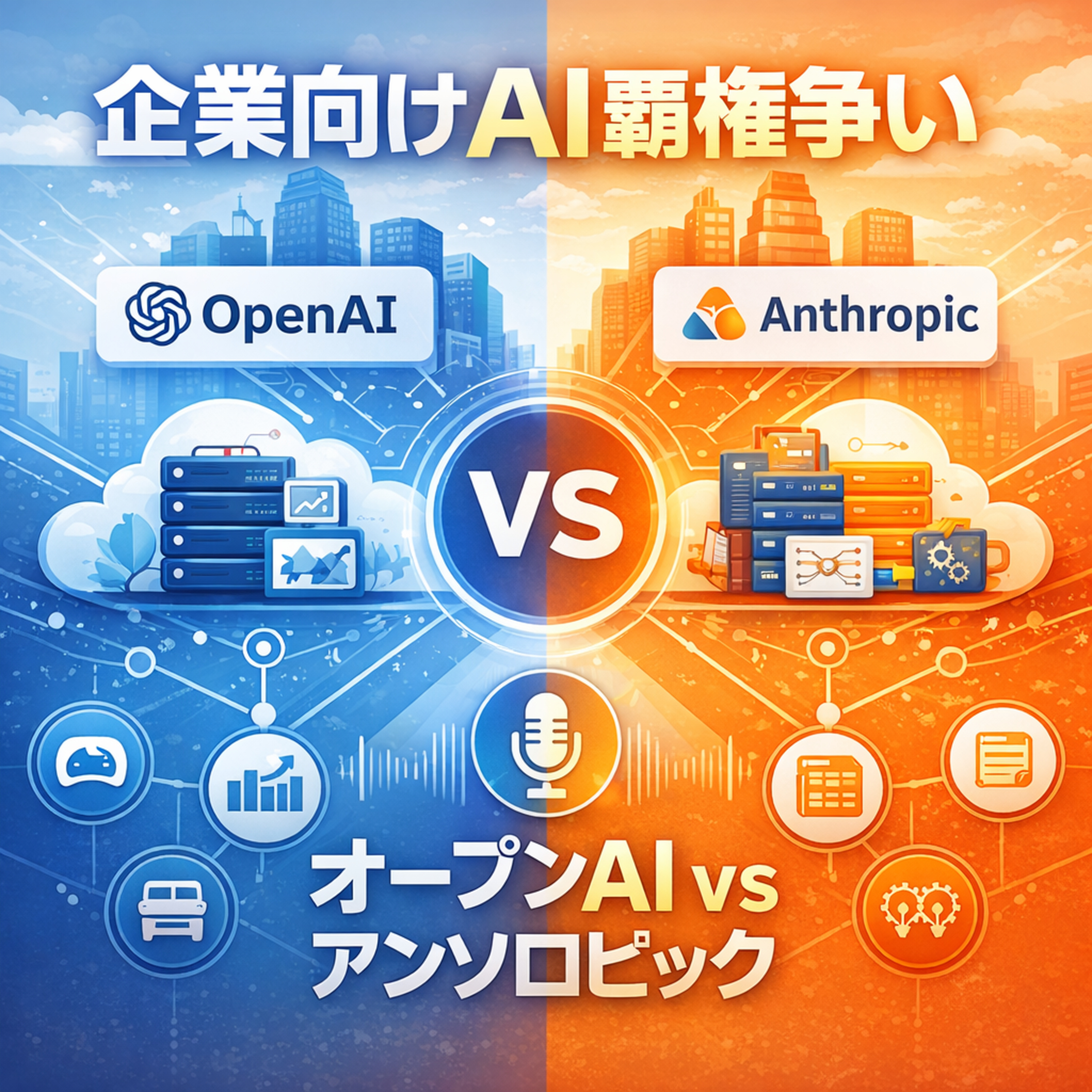 AI企業の「真の戦場」はリビングから会議室へ：オープンAIとアンソロピックの勢力図を読む