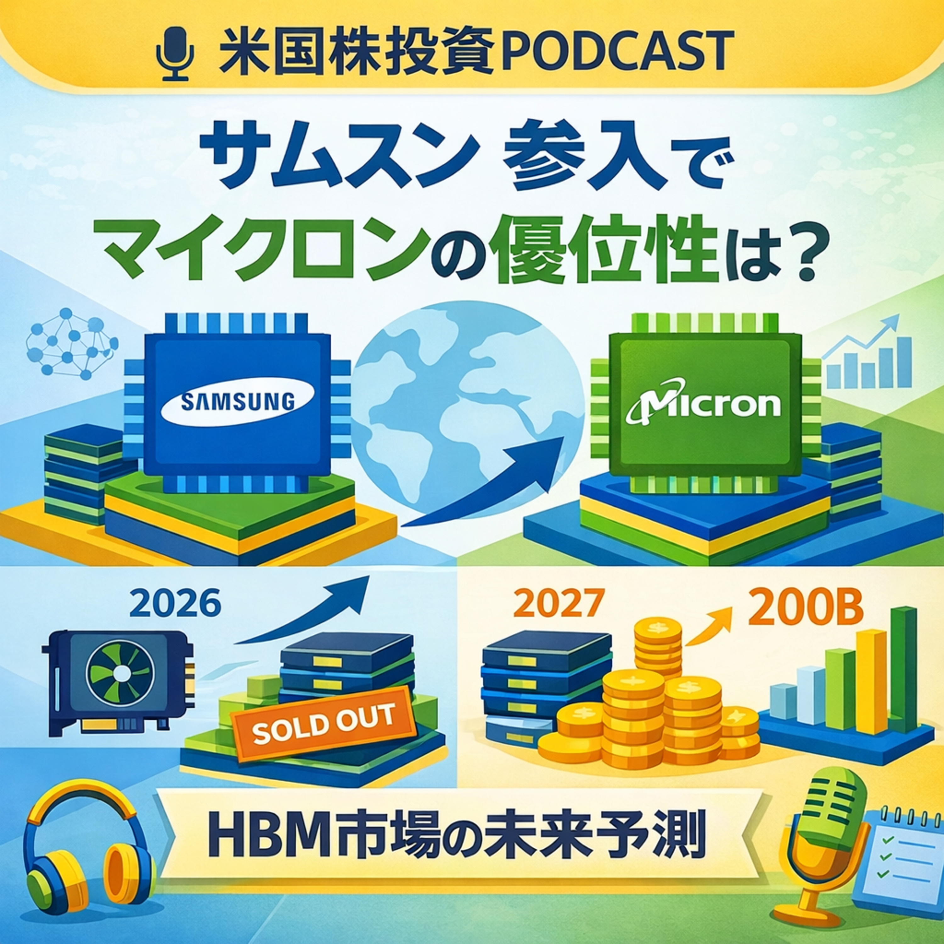 サムスンのHBM4参入報道から読み解く、マイクロン・テクノロジーの将来性