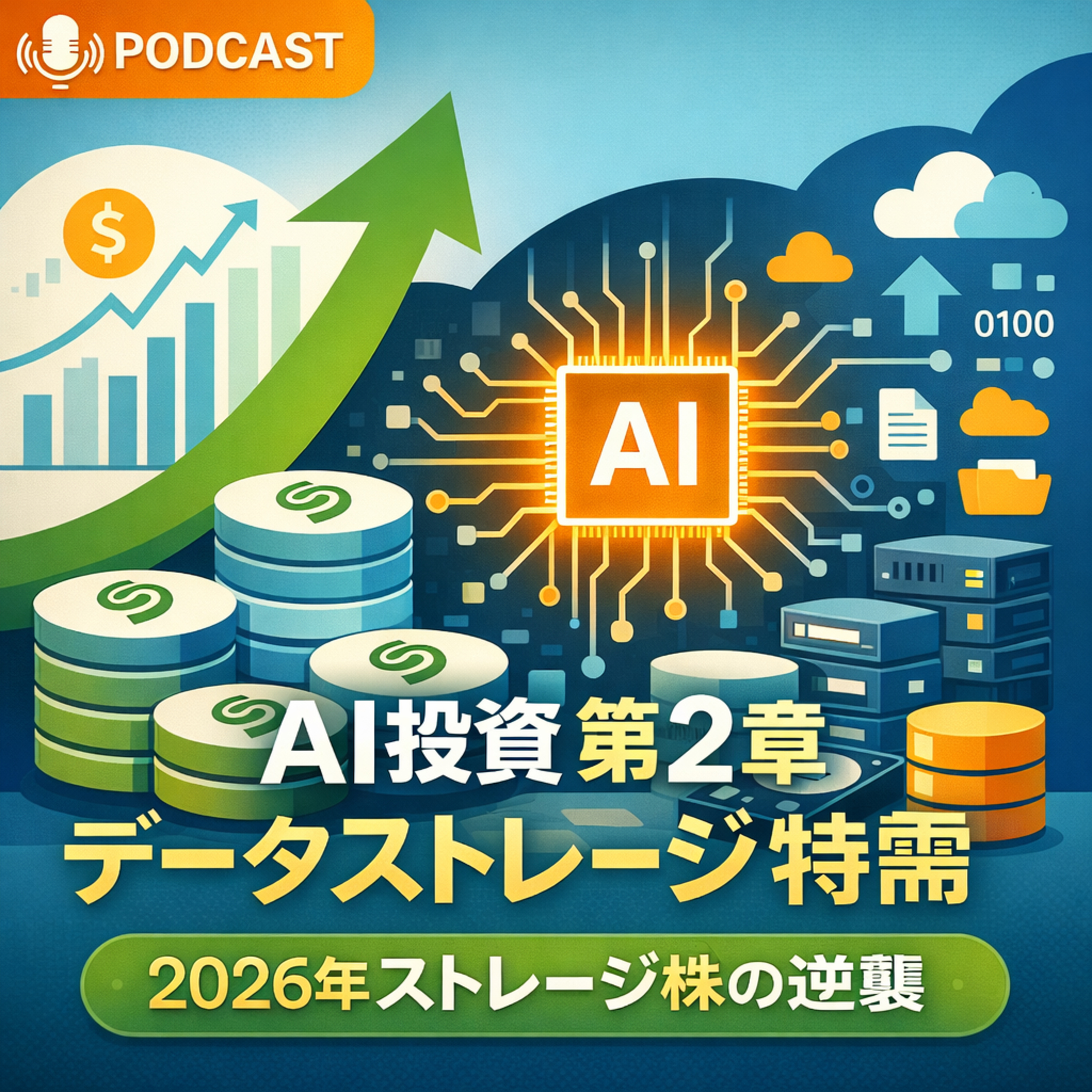 シーゲイトが1日で20%高！AI第2章「データ蓄積」の波に乗る銘柄群