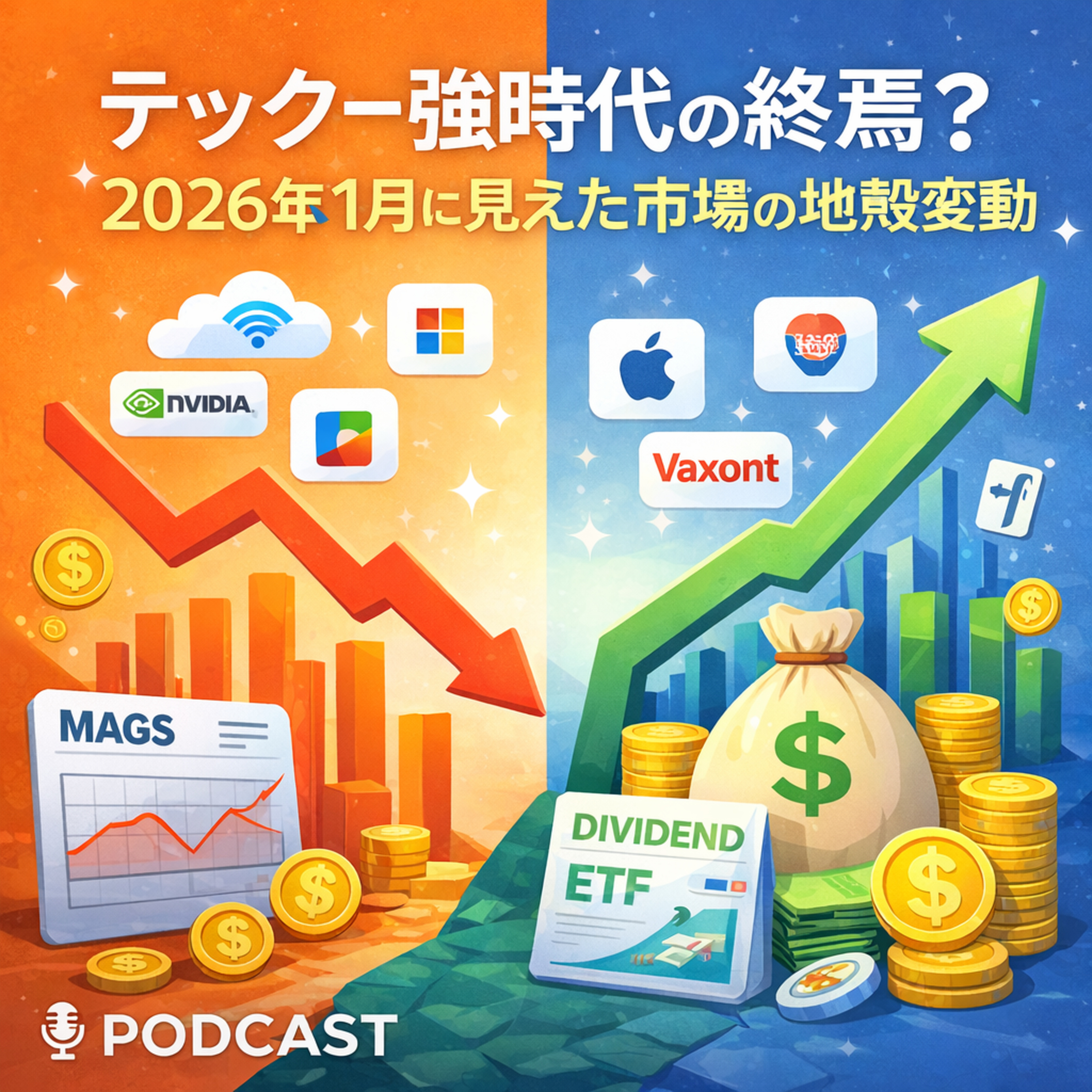 テック一強時代の終焉？2026年1月に見えた市場の地殻変動