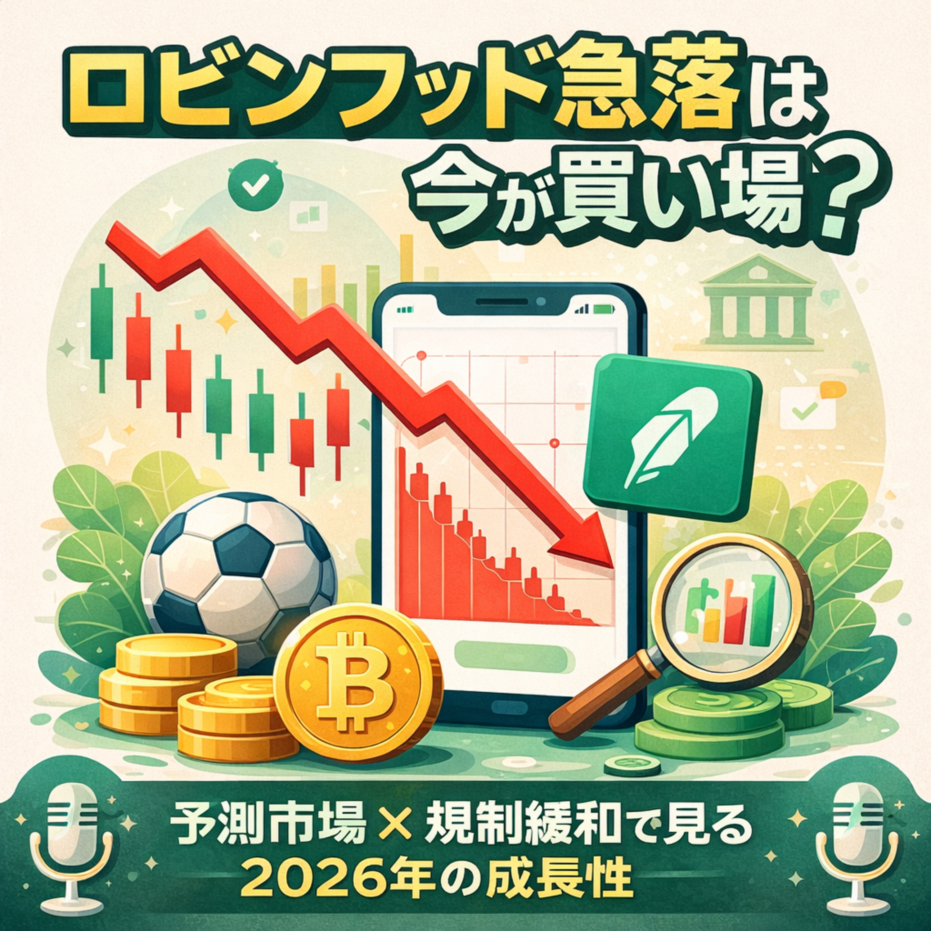 ロビンフッド急落は絶好の買い場か？「予測市場」と「規制緩和」から見る将来性