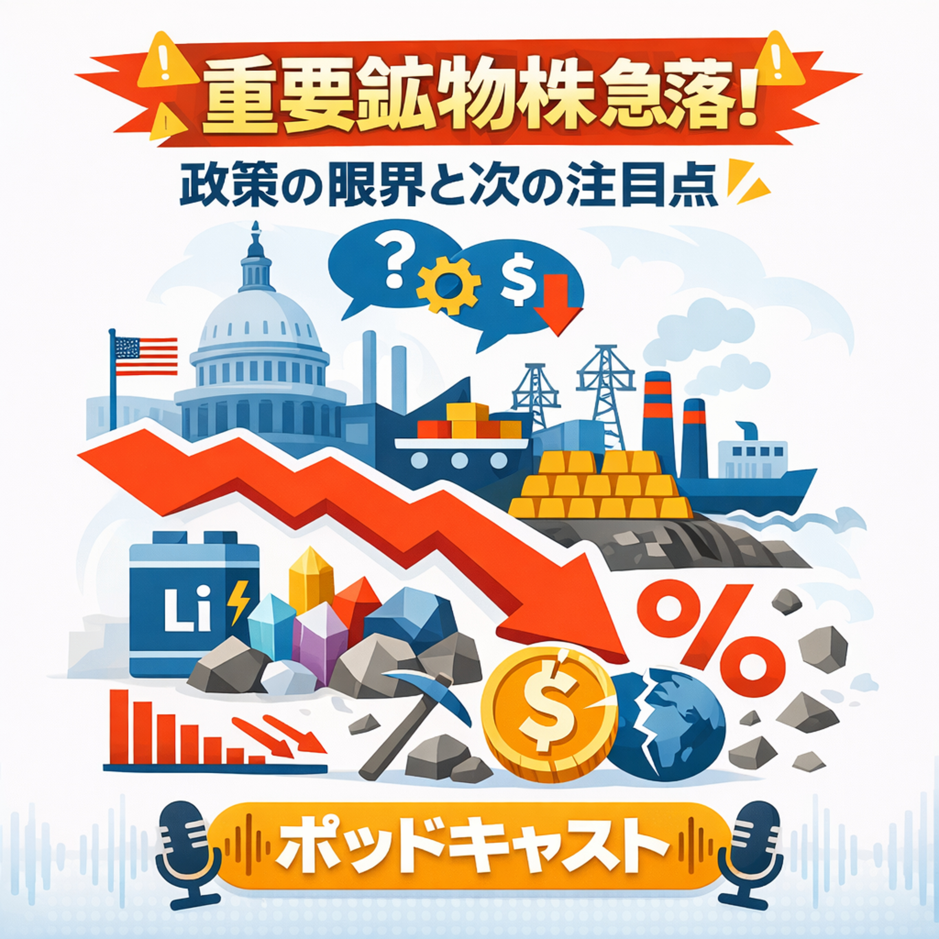 重要鉱物株が急落！ルビオ国務長官の閣僚会議で見えた「政策の限界」と次の注目点
