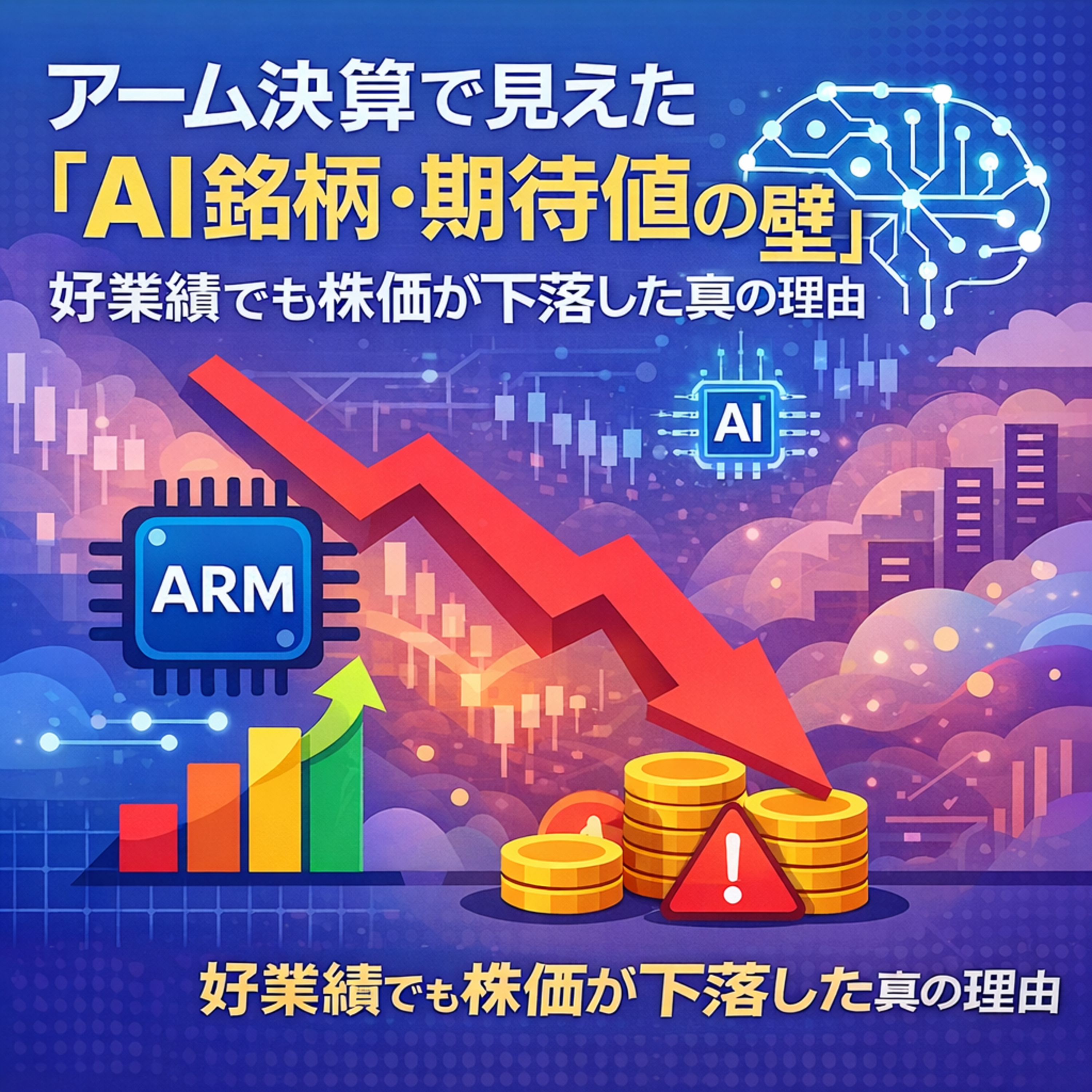 アーム決算で見えた「AI銘柄・期待値の壁」：好業績でも株価が下落した真の理由