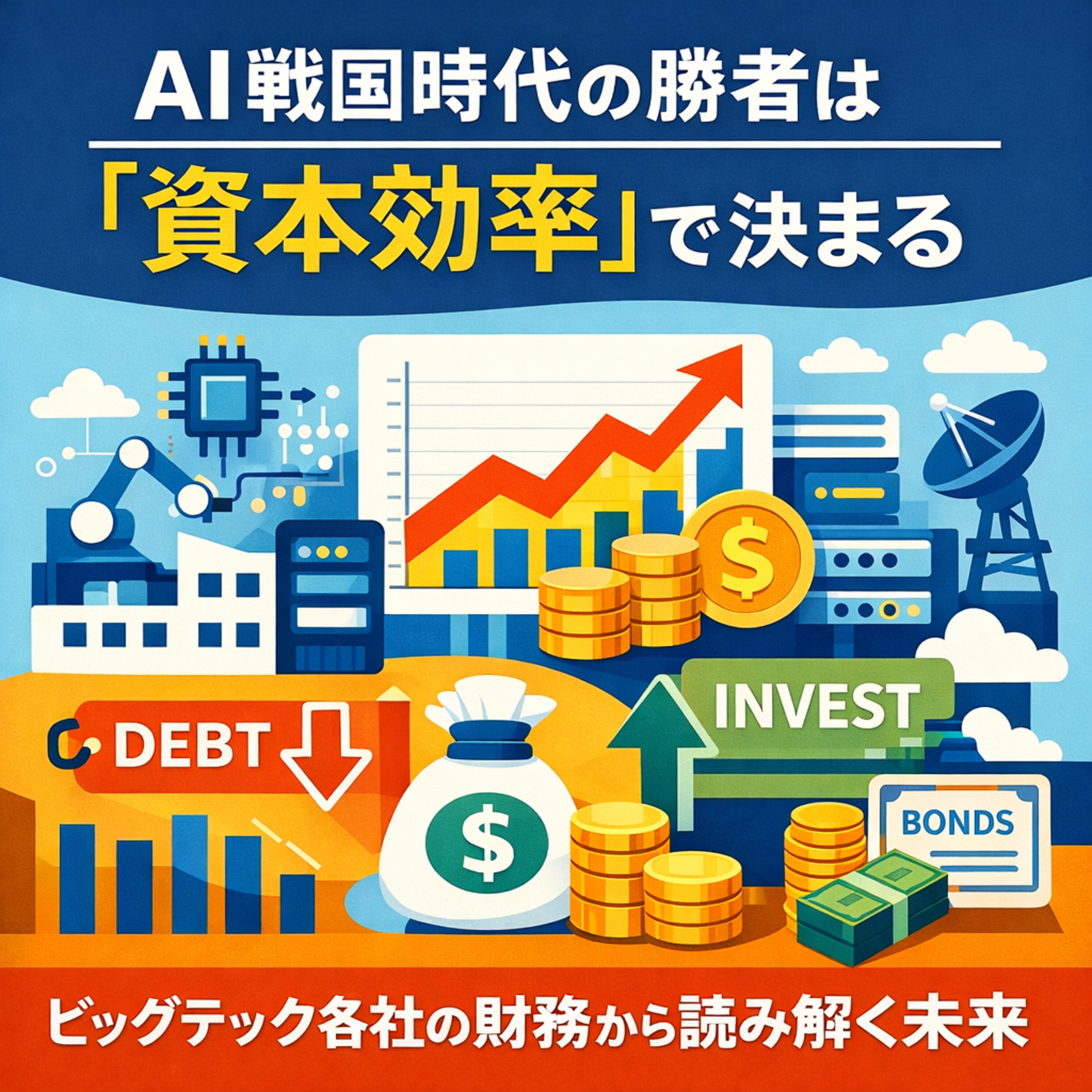 AI戦国時代の勝者は「資本効率」で決まる：ビックテック各社の財務から読み解く未来