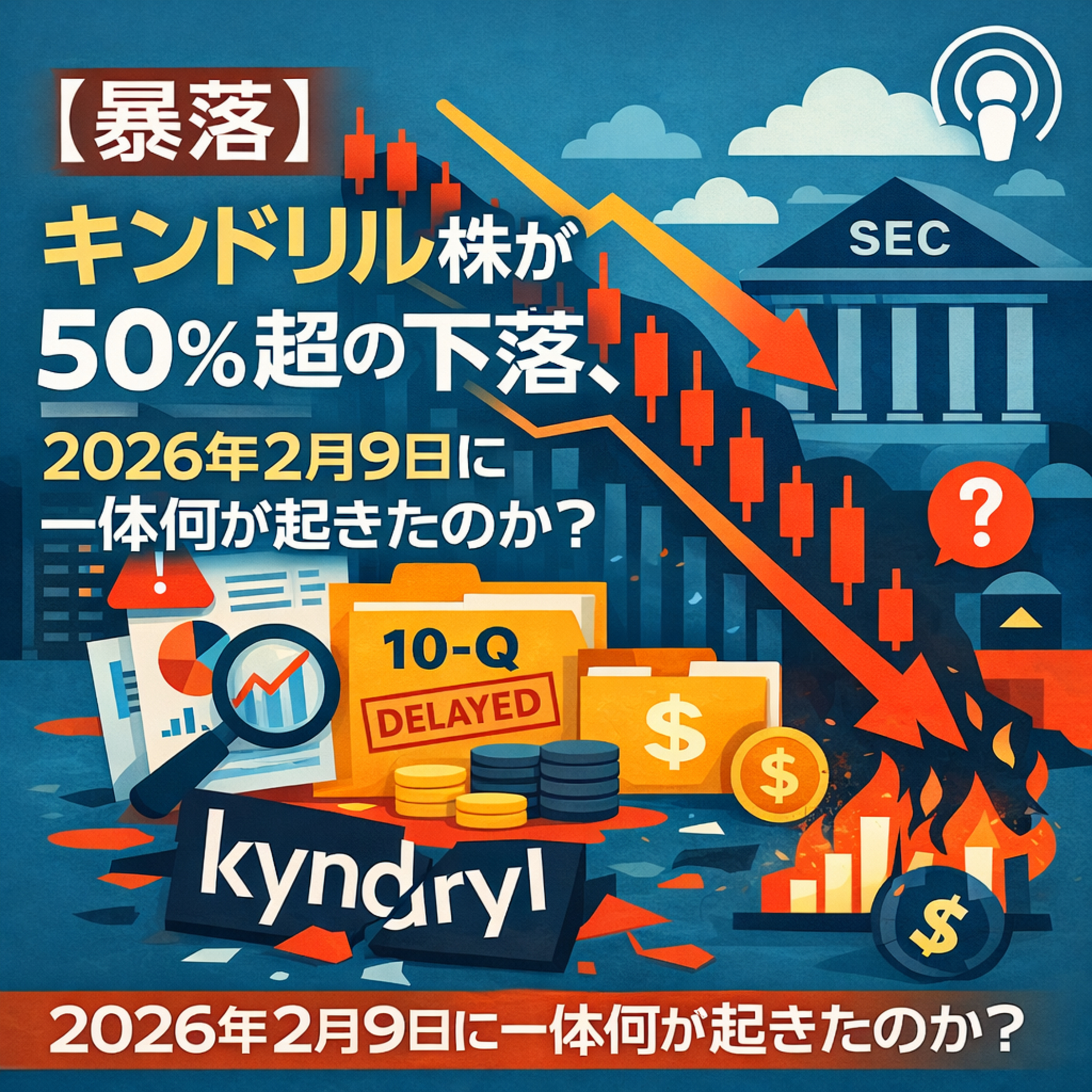 【暴落】キンドリル株が50％超の下落、2026年2月9日に一体何が起きたのか？