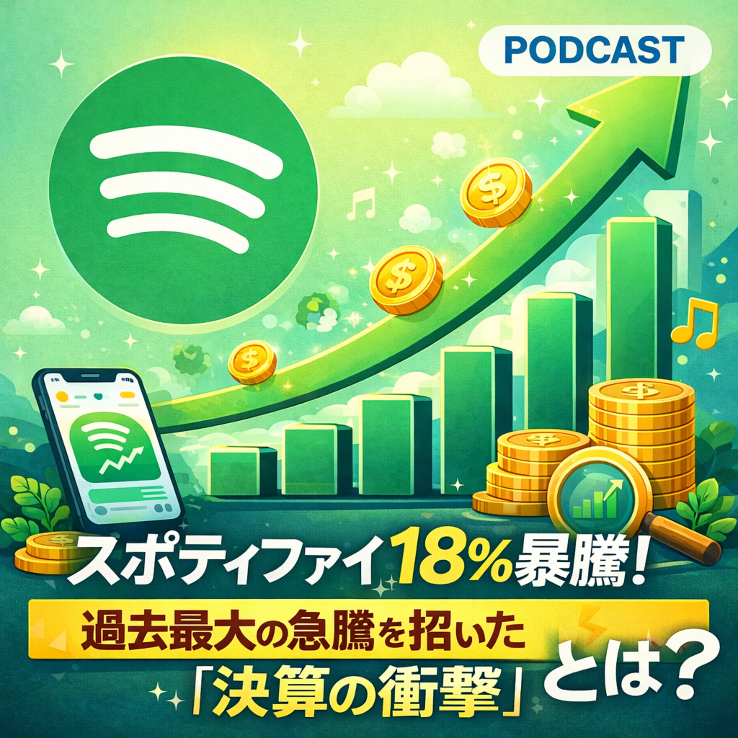 スポティファイが18%暴騰！過去最大の急騰を招いた「決算の衝撃」とは？