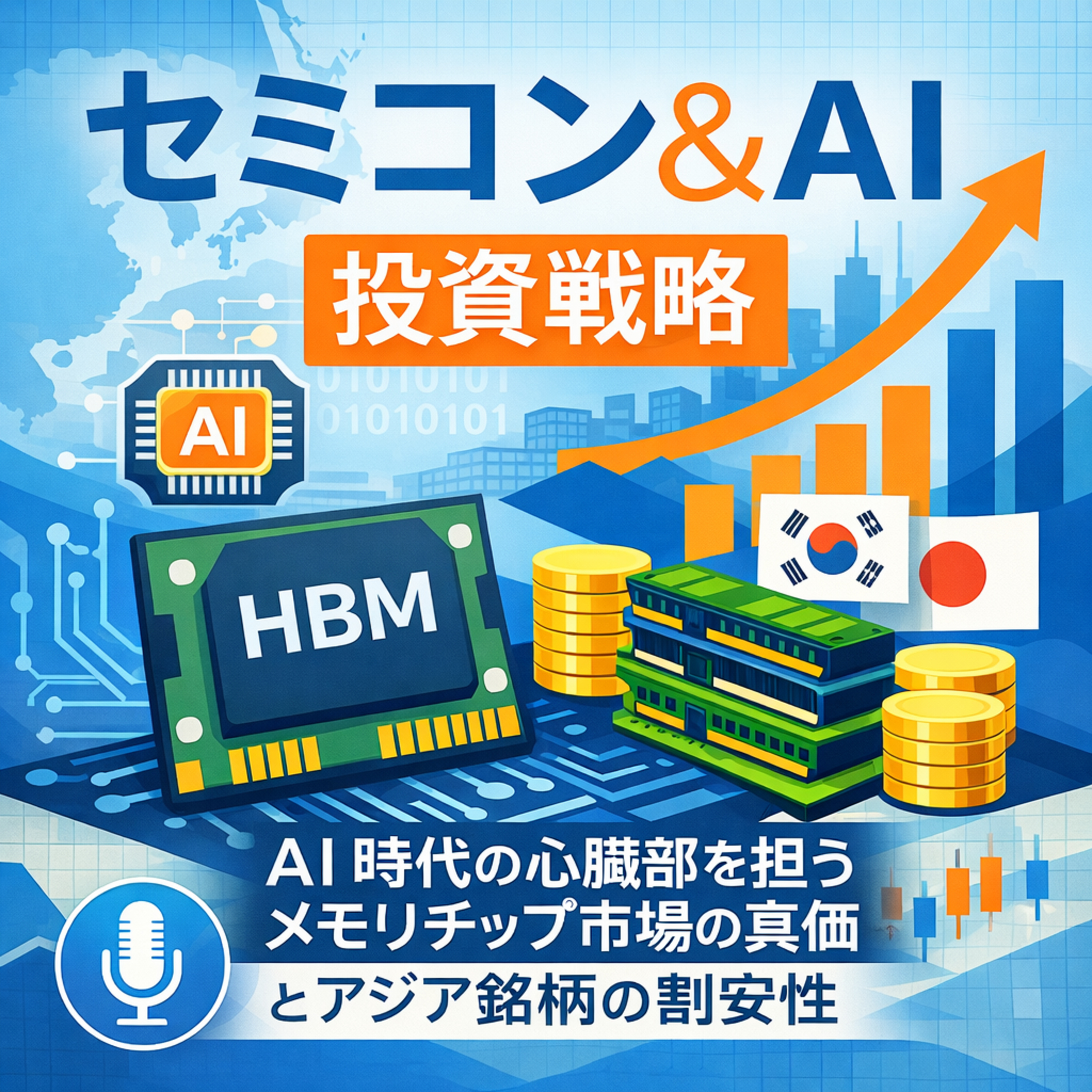 AI時代の心臓部を担うメモリチップ市場の真価とアジア銘柄の割安性