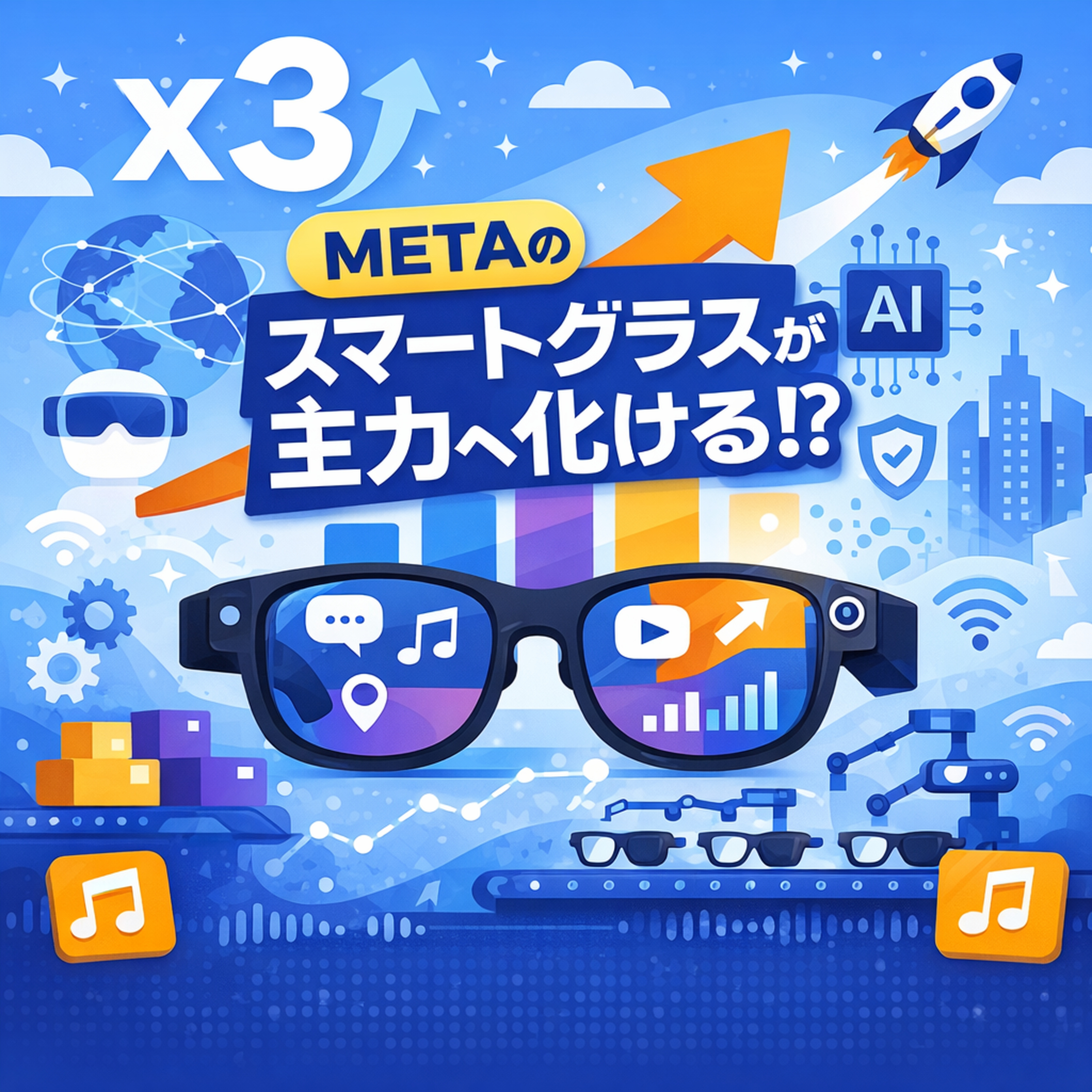 販売数3倍！メタのスマートグラスが「隠れたヒット」から「主力」へ化ける瞬間