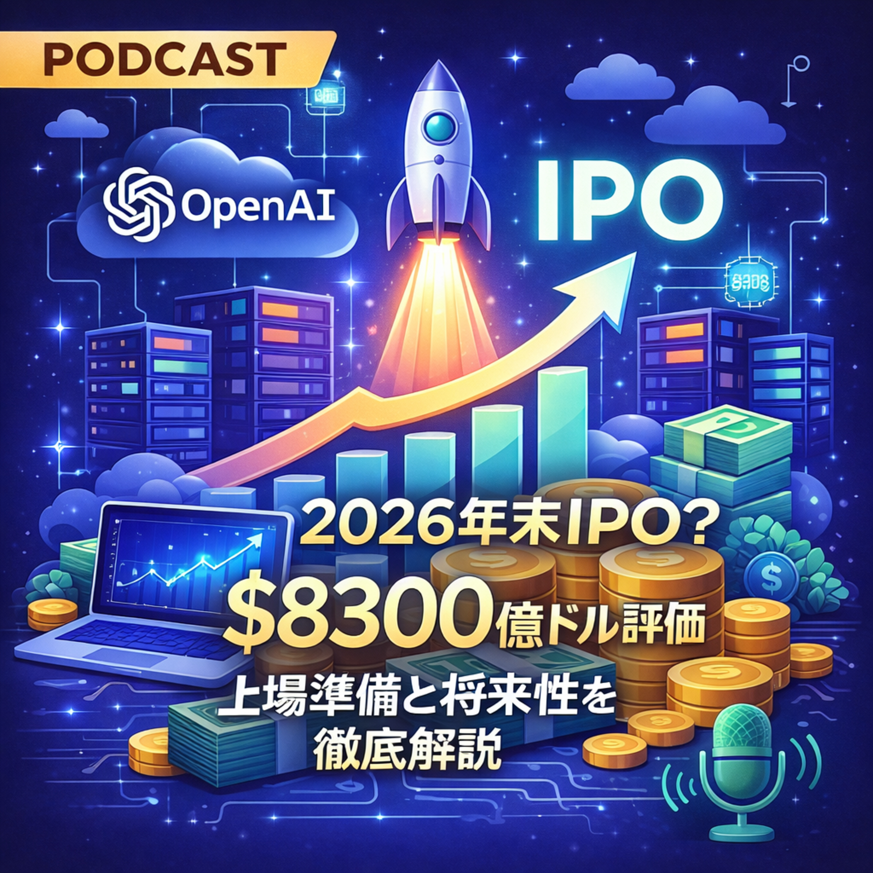 【2026年末IPOか】オープンAI、8,300億ドル評価で上場準備へ。その将来性を分析