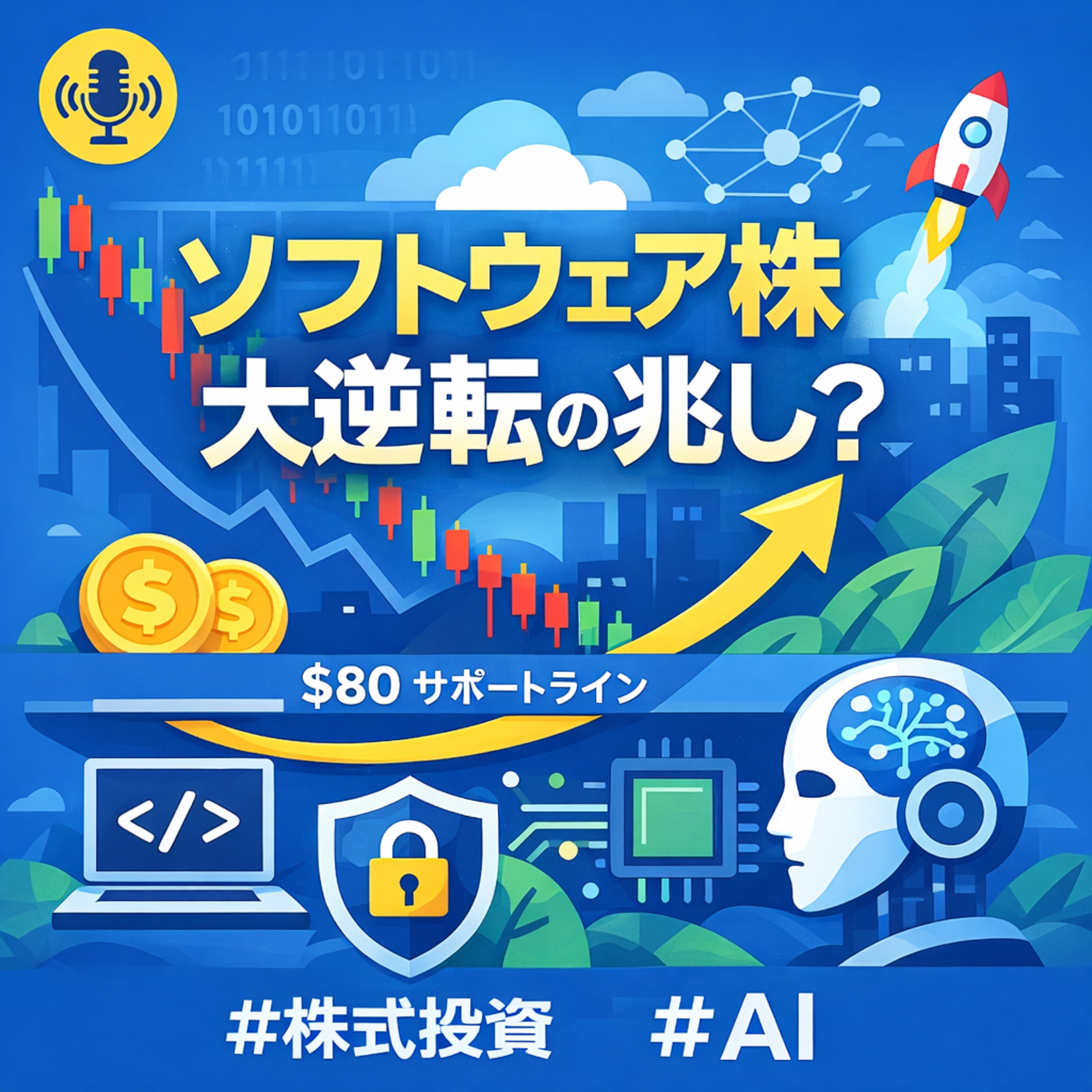 暴落したソフトウェア株に「大逆転」の兆し？歴史的サポートライン80ドルの攻防