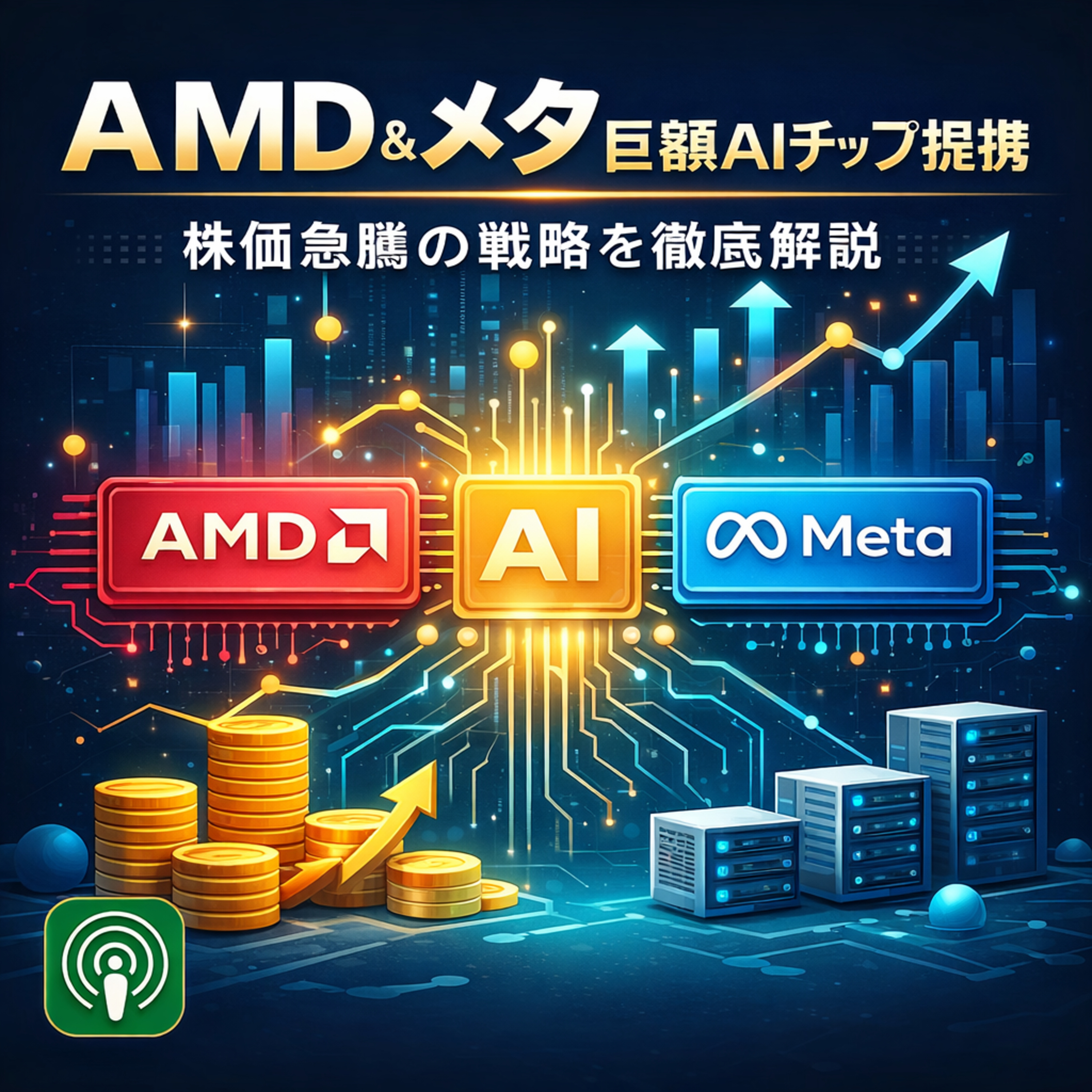 【AMD株価急騰】メタとの巨額提携でAI勢力図激変！「身を斬る」戦略の全貌