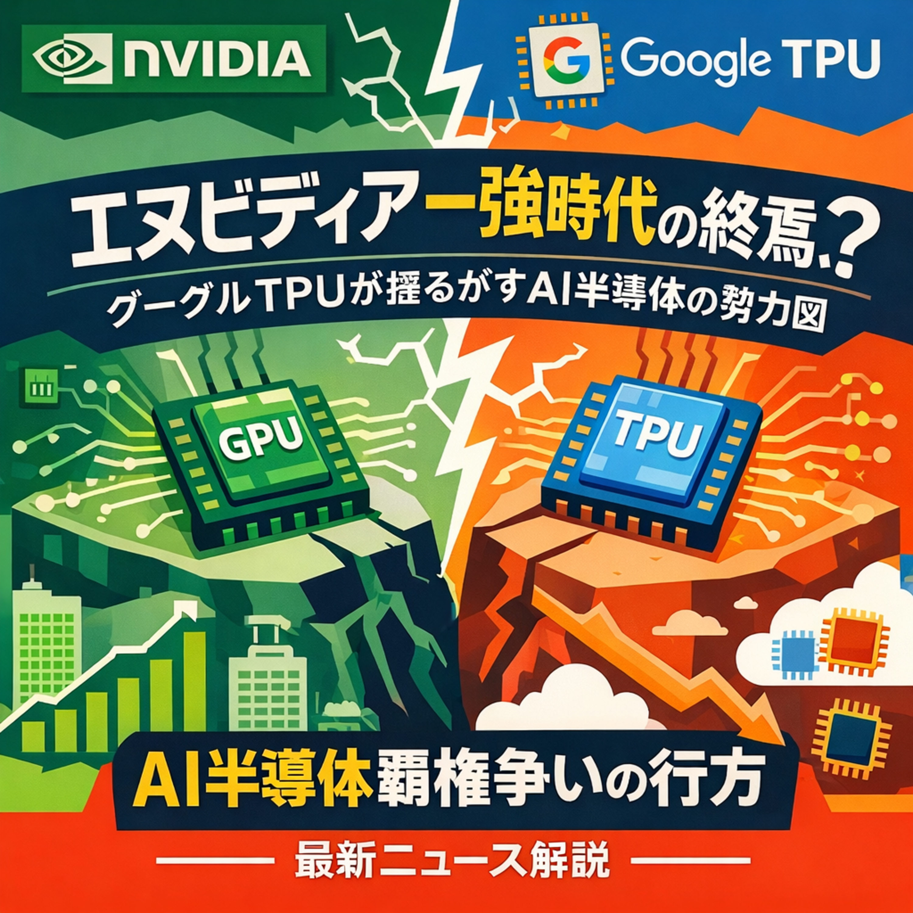 エヌビディア一強時代の終焉か：グーグルTPUが揺るがすAI半導体の勢力図
