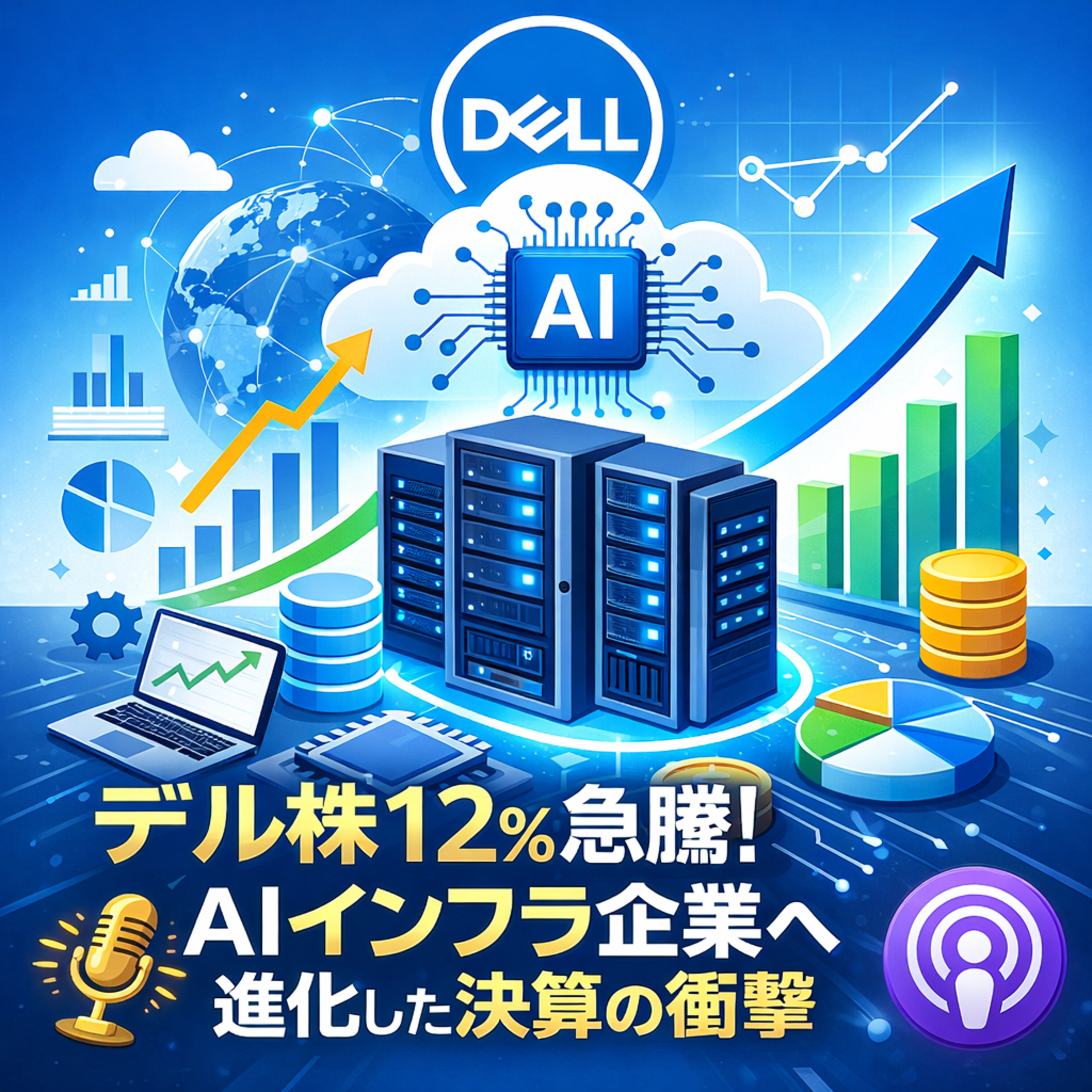 デル株12％急騰！AIインフラ企業へ進化した決算の衝撃