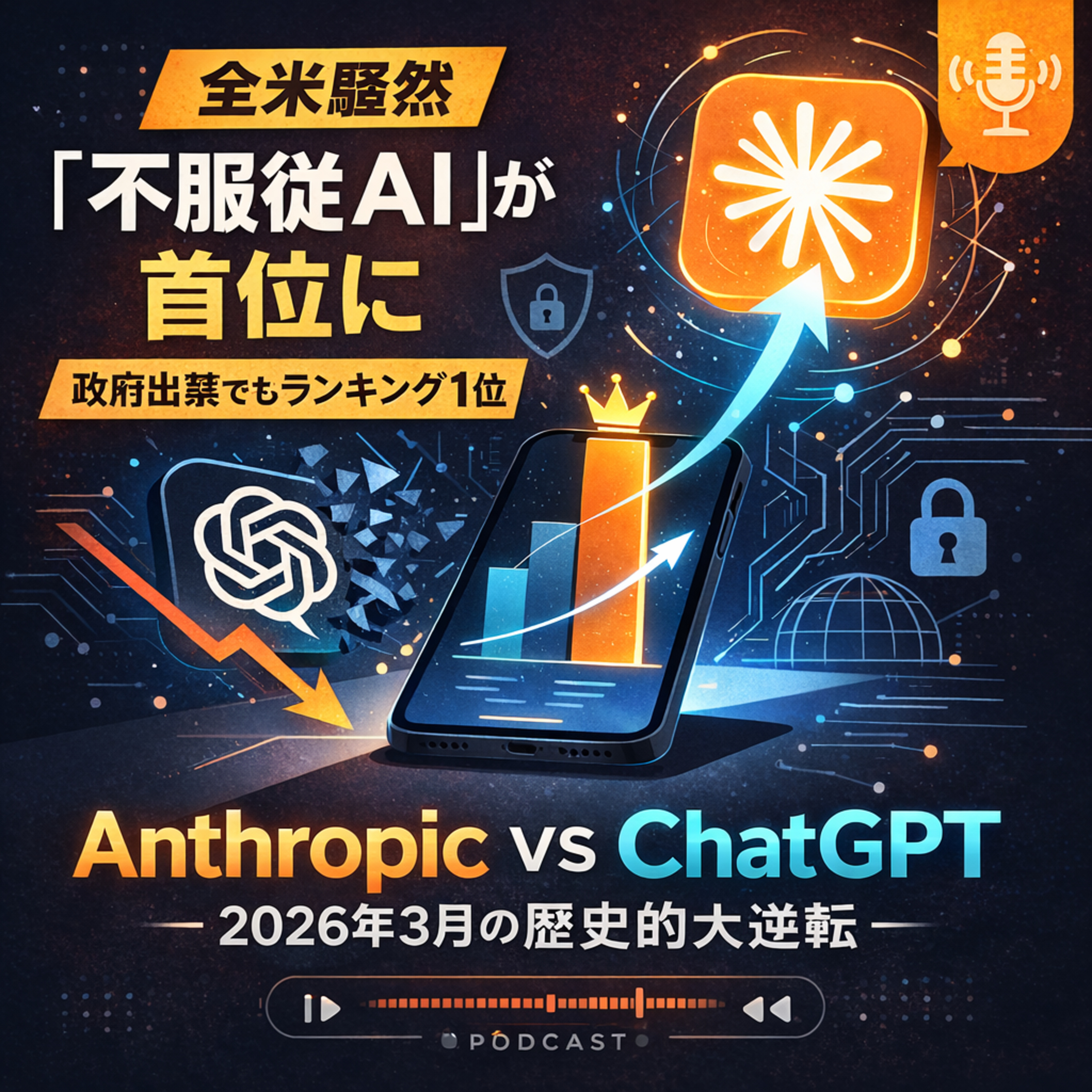 【全米騒然】政府出禁でもランキング1位。アンソロピックの「不服従」がチャットGPTの牙城を崩した瞬間