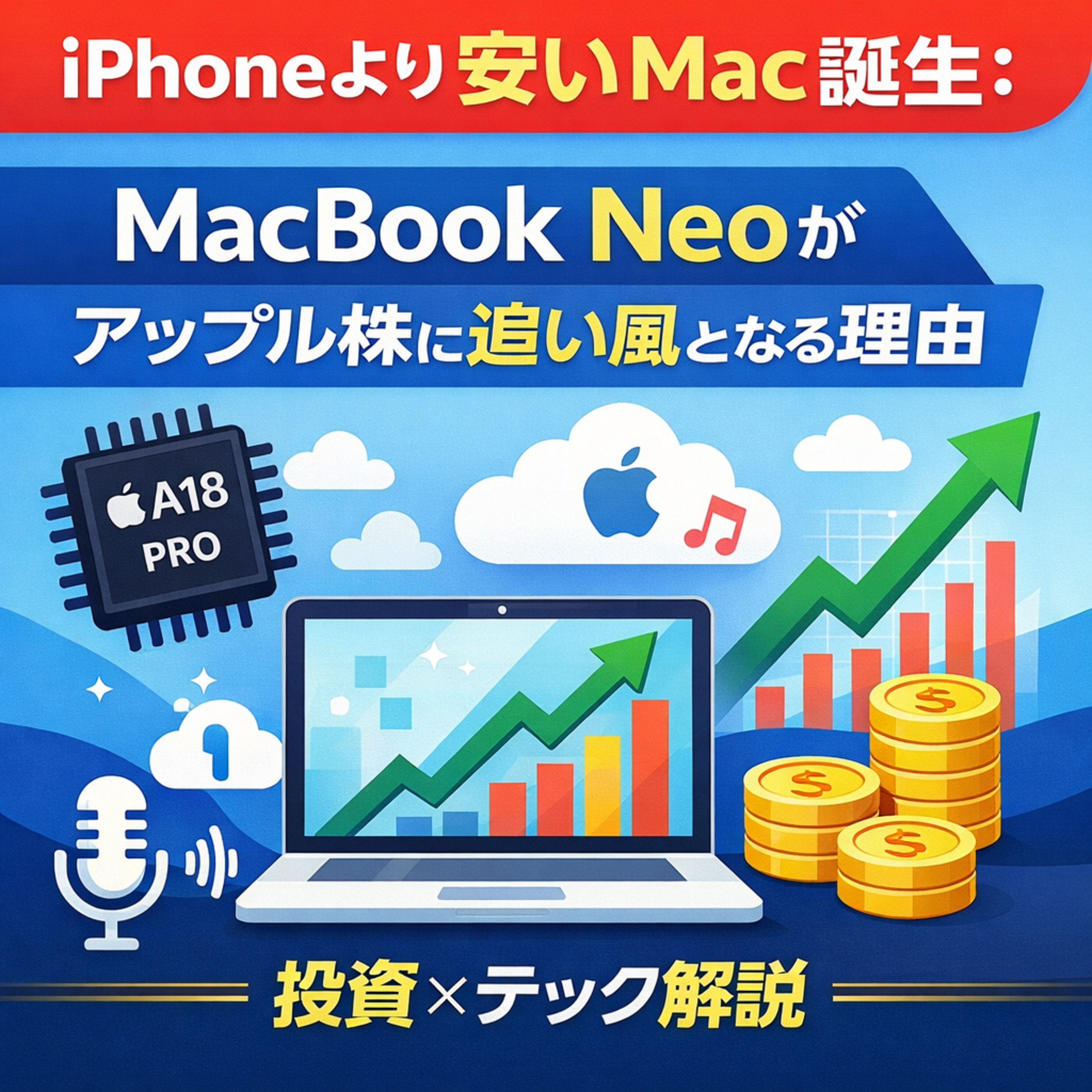 iPhoneより安いMac誕生：MacBook Neoがアップル株に追い風となる理由