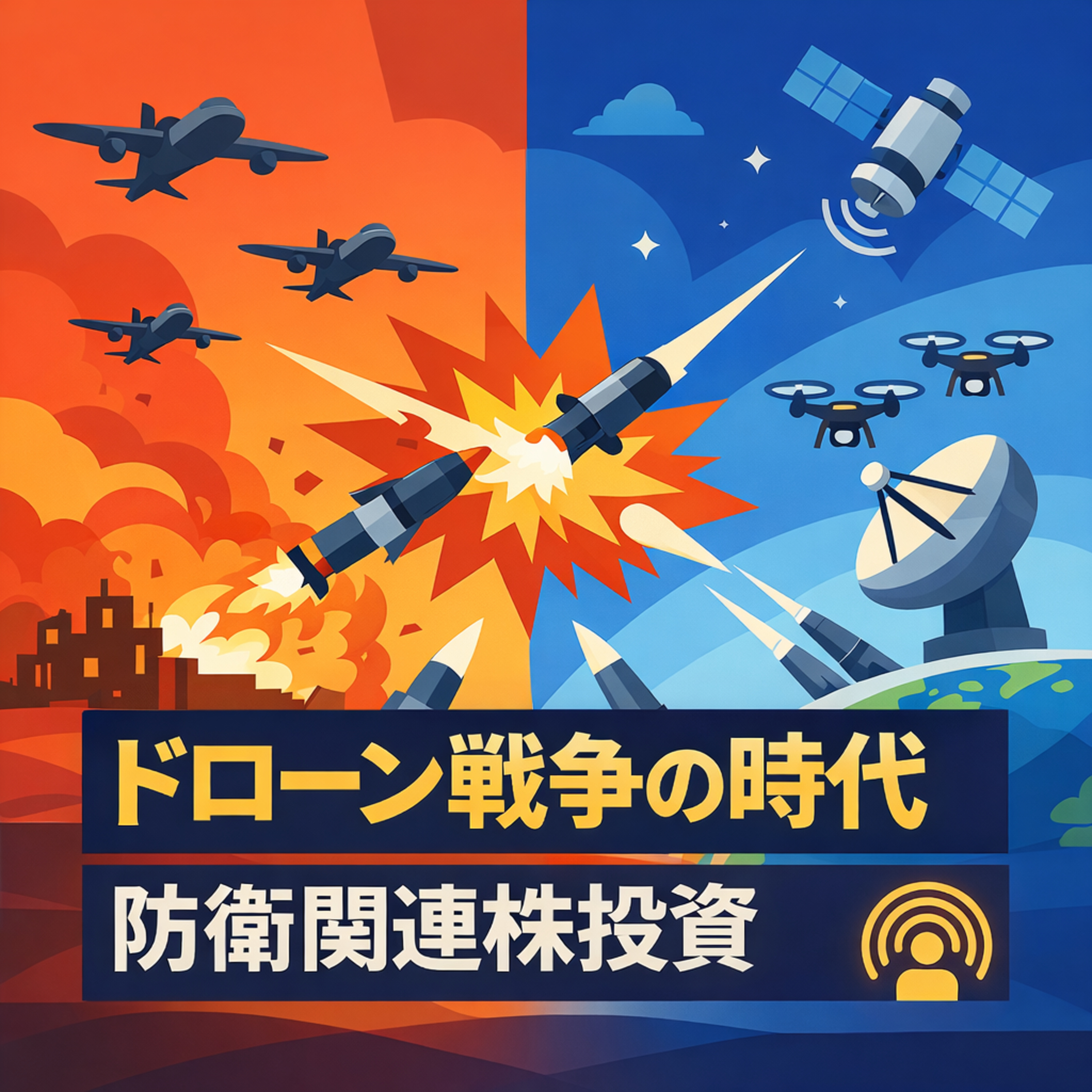 ドローン戦争の時代へ：防衛産業を変える対ドローン銘柄と衛星企業の成長シナリオ