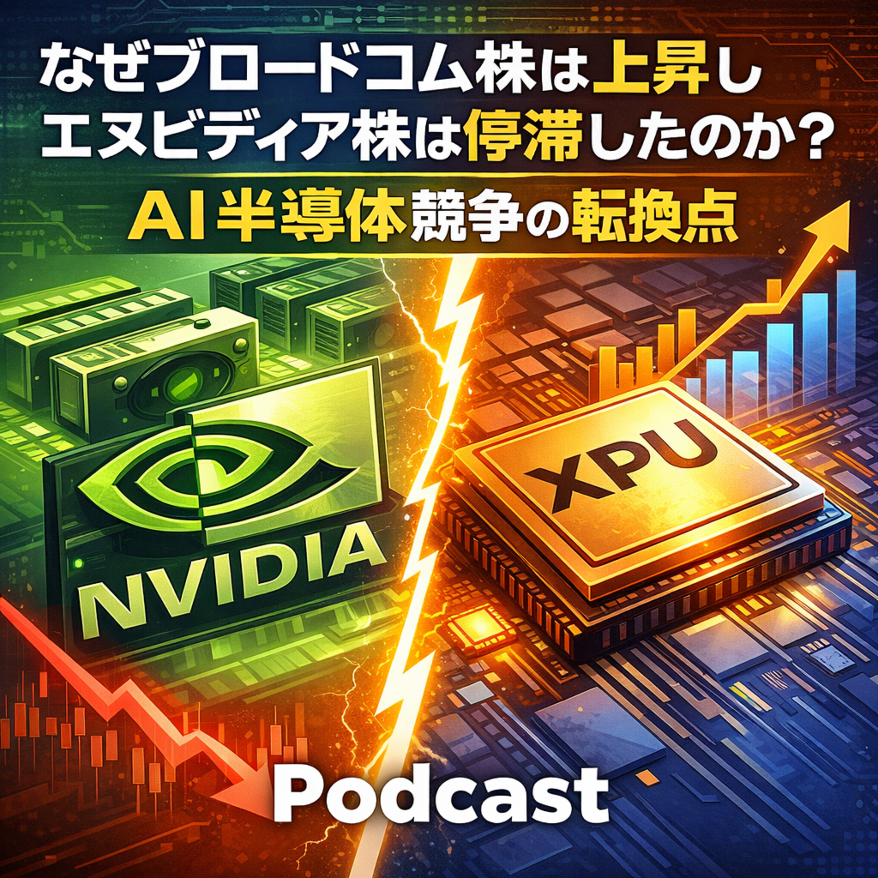 なぜブロードコム株は上昇し、エヌビディア株は停滞したのか？AI半導体競争の転換点