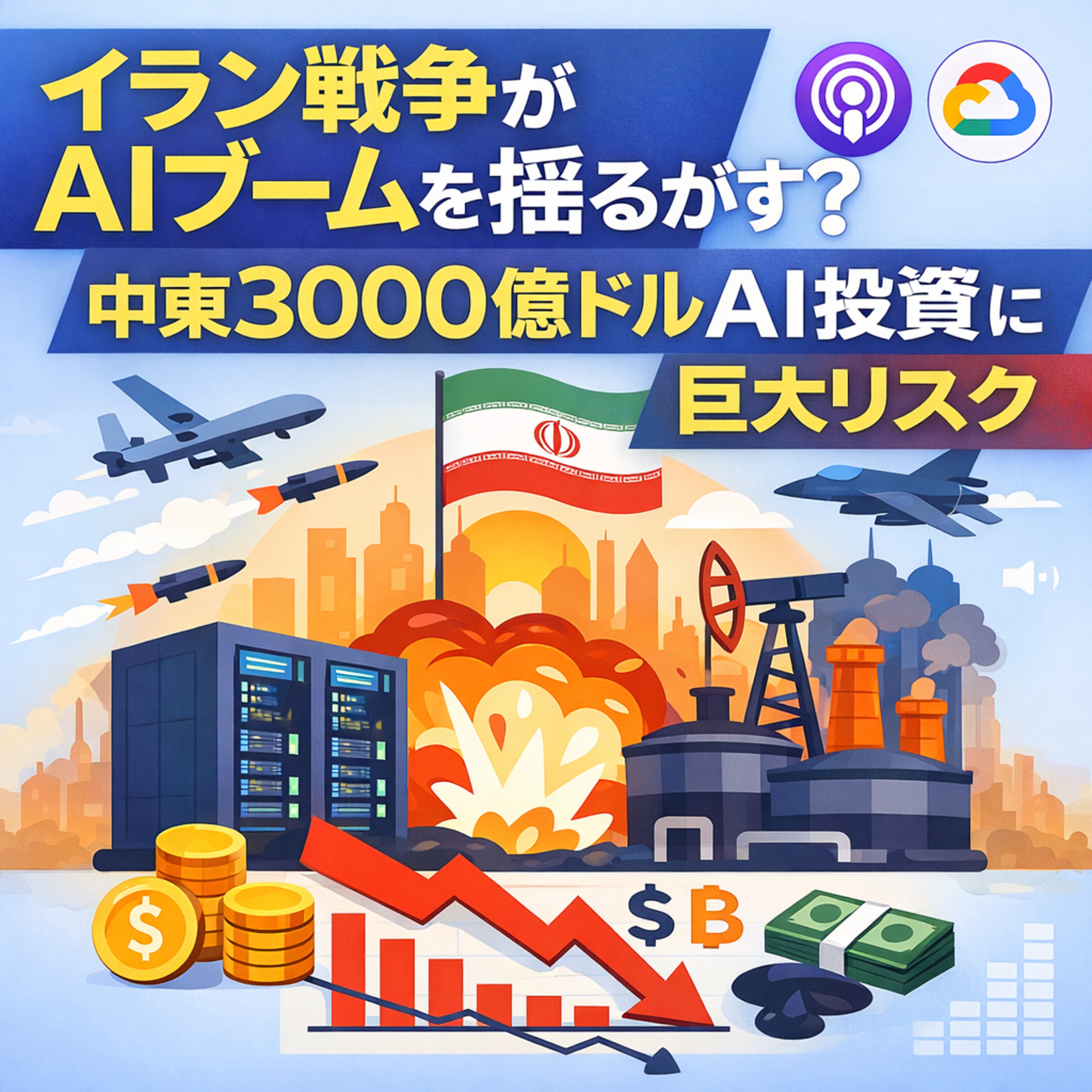 イラン戦争がAIブームを揺るがす？中東3000億ドルAI投資に迫る巨大リスク