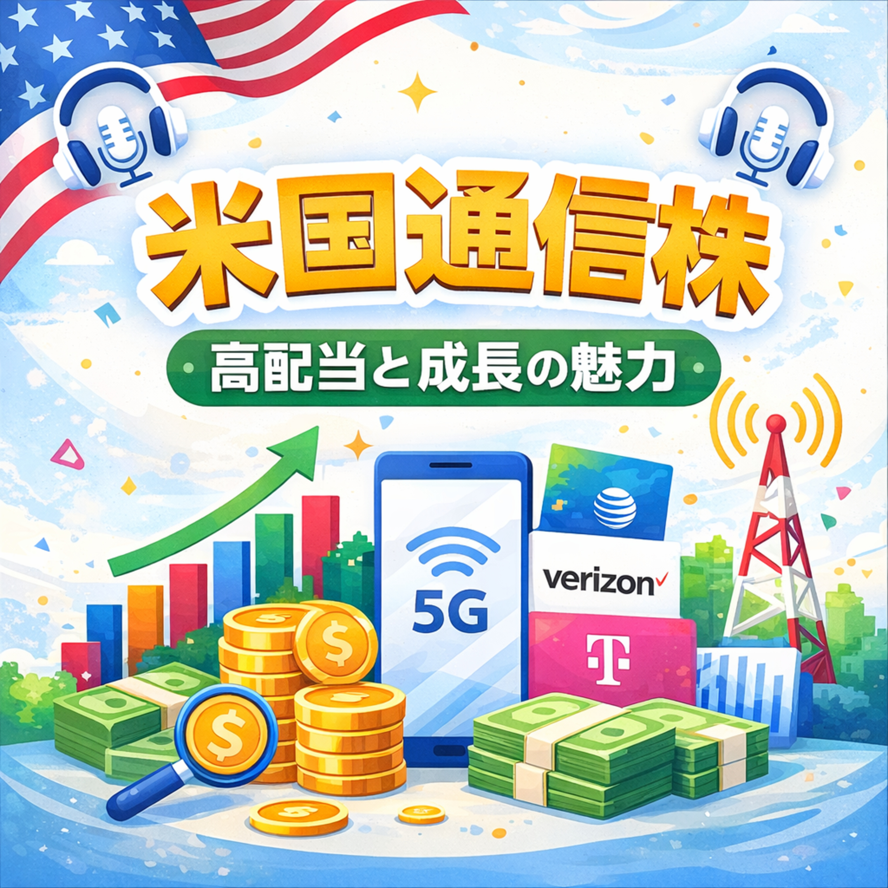2026年注目の米国通信株：AT&T・ベライゾン・TモバイルがS&P500低迷でも上昇する理由と高配当の魅力