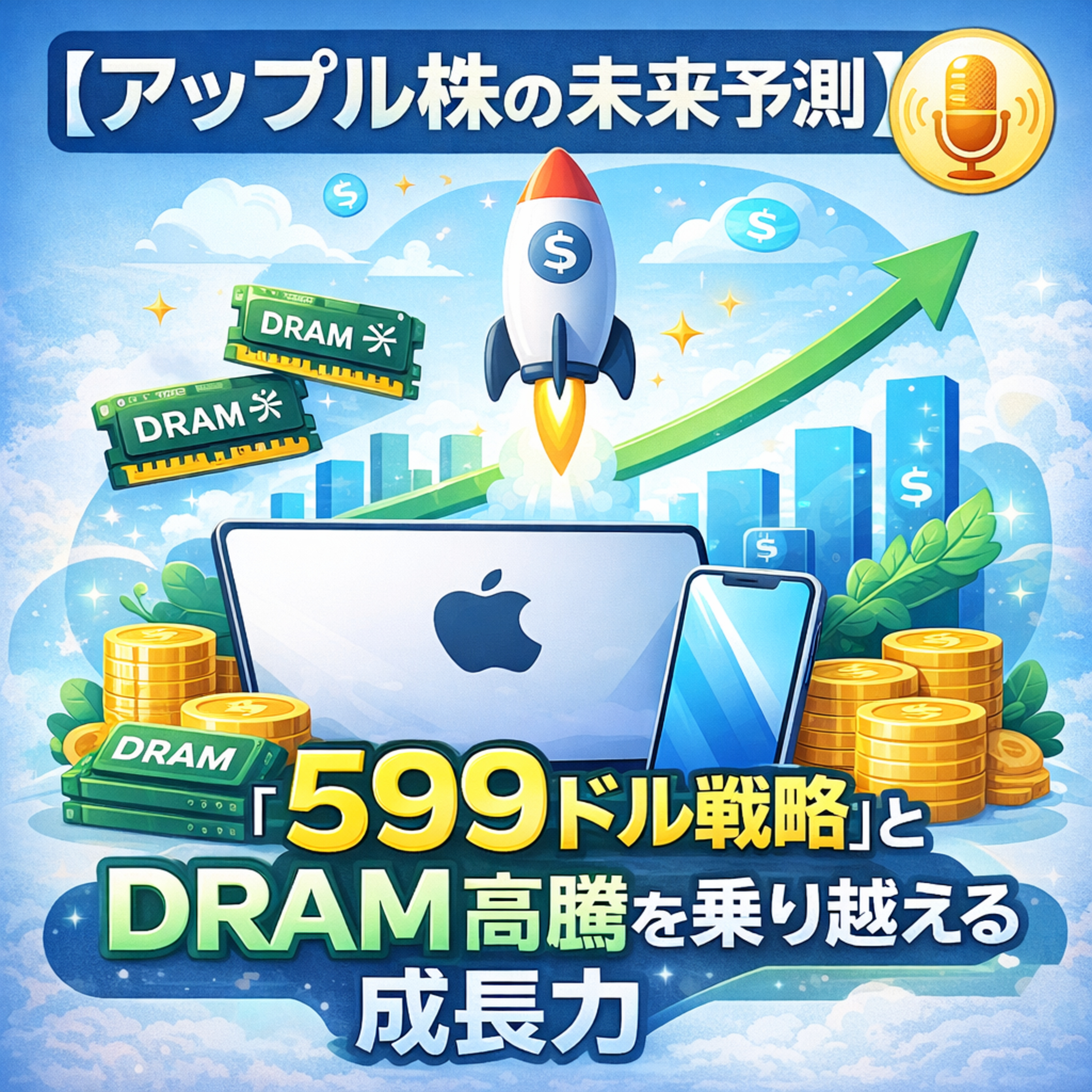 アップル株はまだ上がる？DRAM価格100%高騰でも「買い」とされる3つの理由