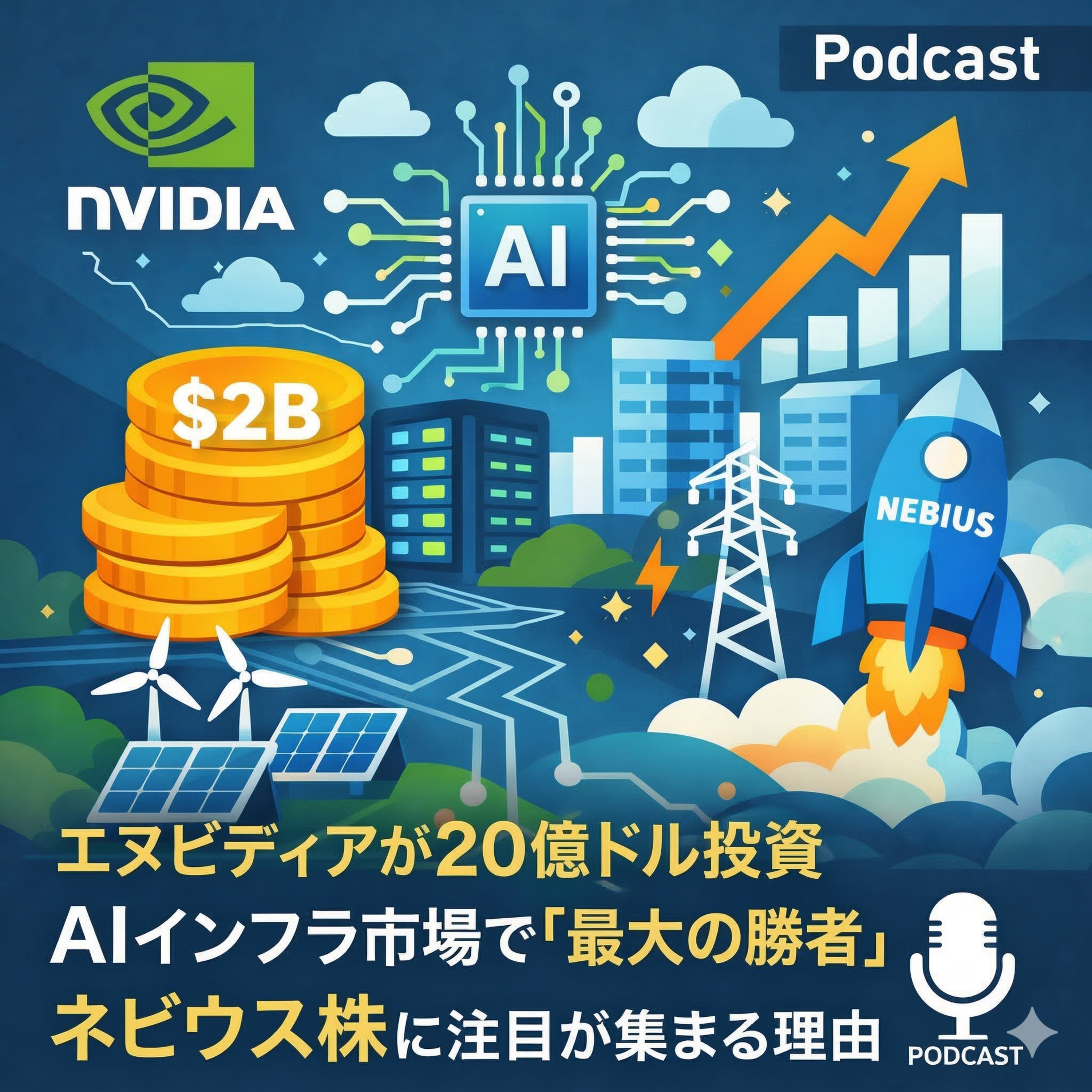 エヌビディアが20億ドル投資　AIインフラ市場で「次の勝者」ネビウス株に注目が集まる理由