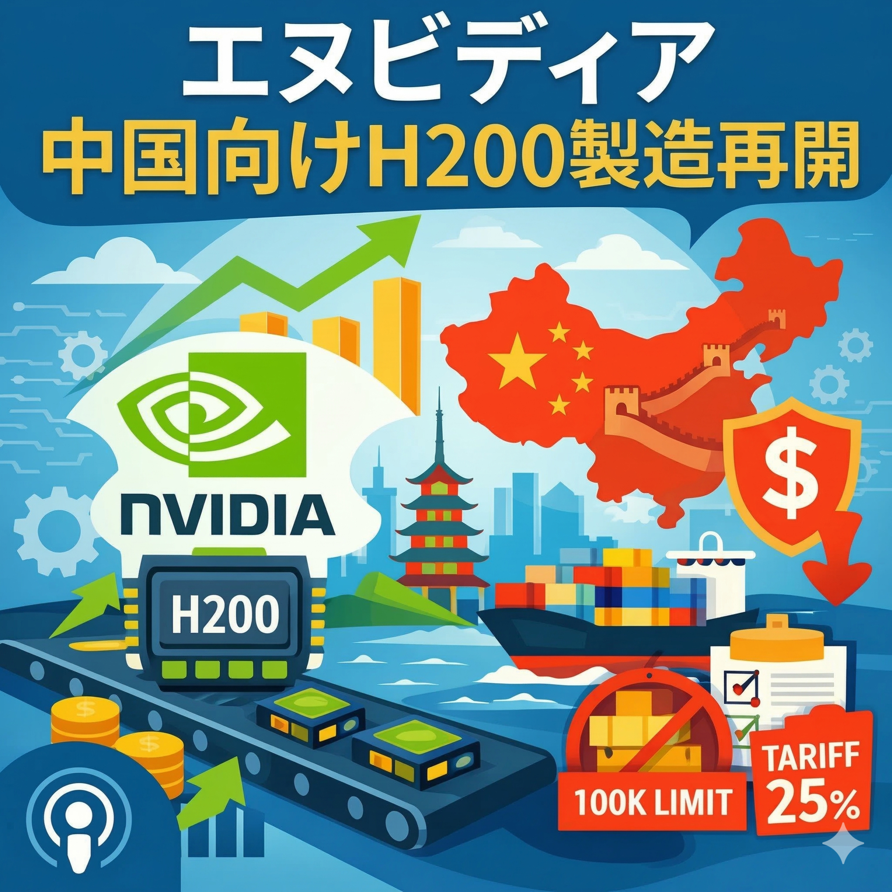 エヌビディアが中国向けH200製造再開　売上回復と新たなリスクを分析