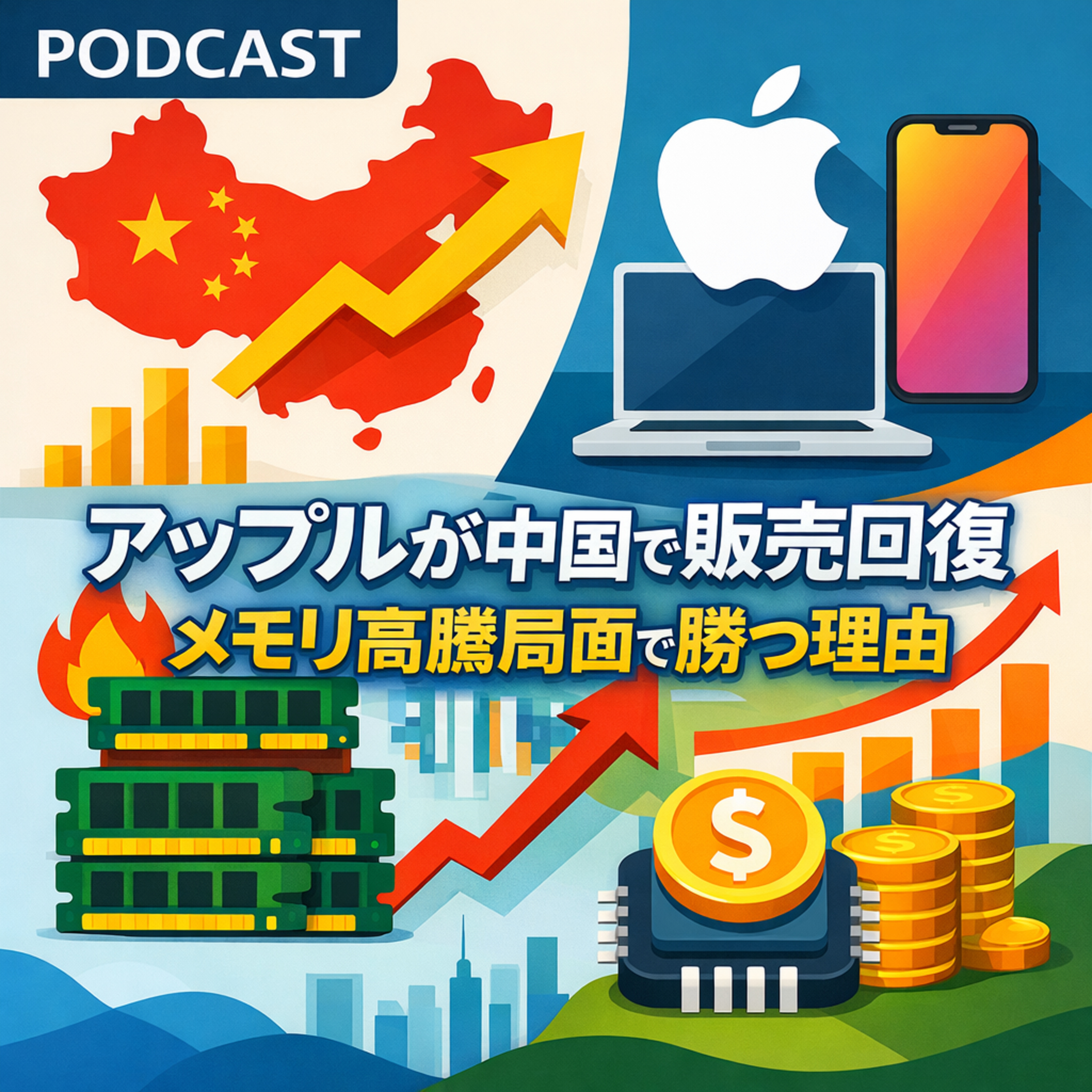 アップルが中国で販売回復　メモリ高騰局面で勝つ理由