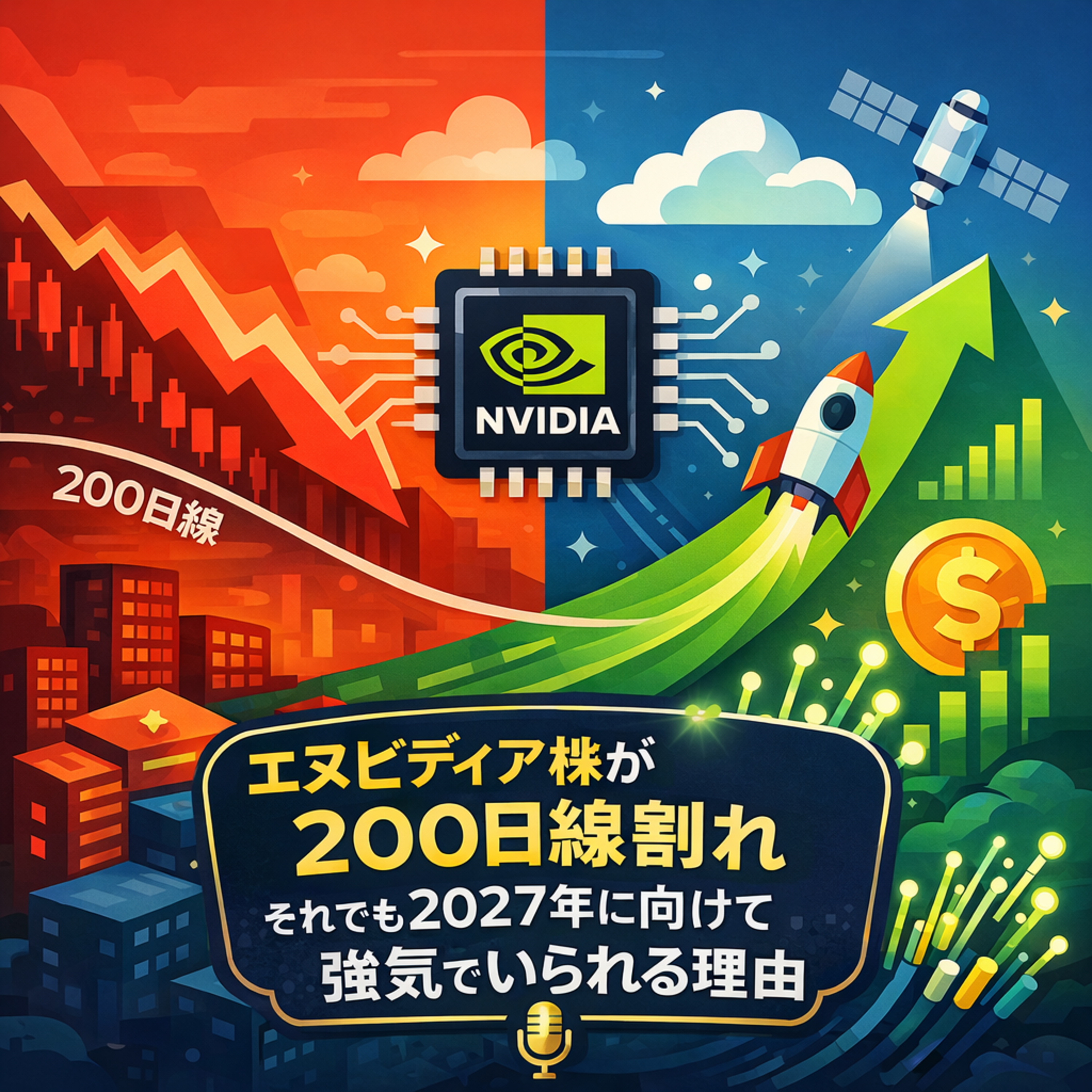 エヌビディア株が200日線割れ　それでも2027年に向けて強気でいられる理由