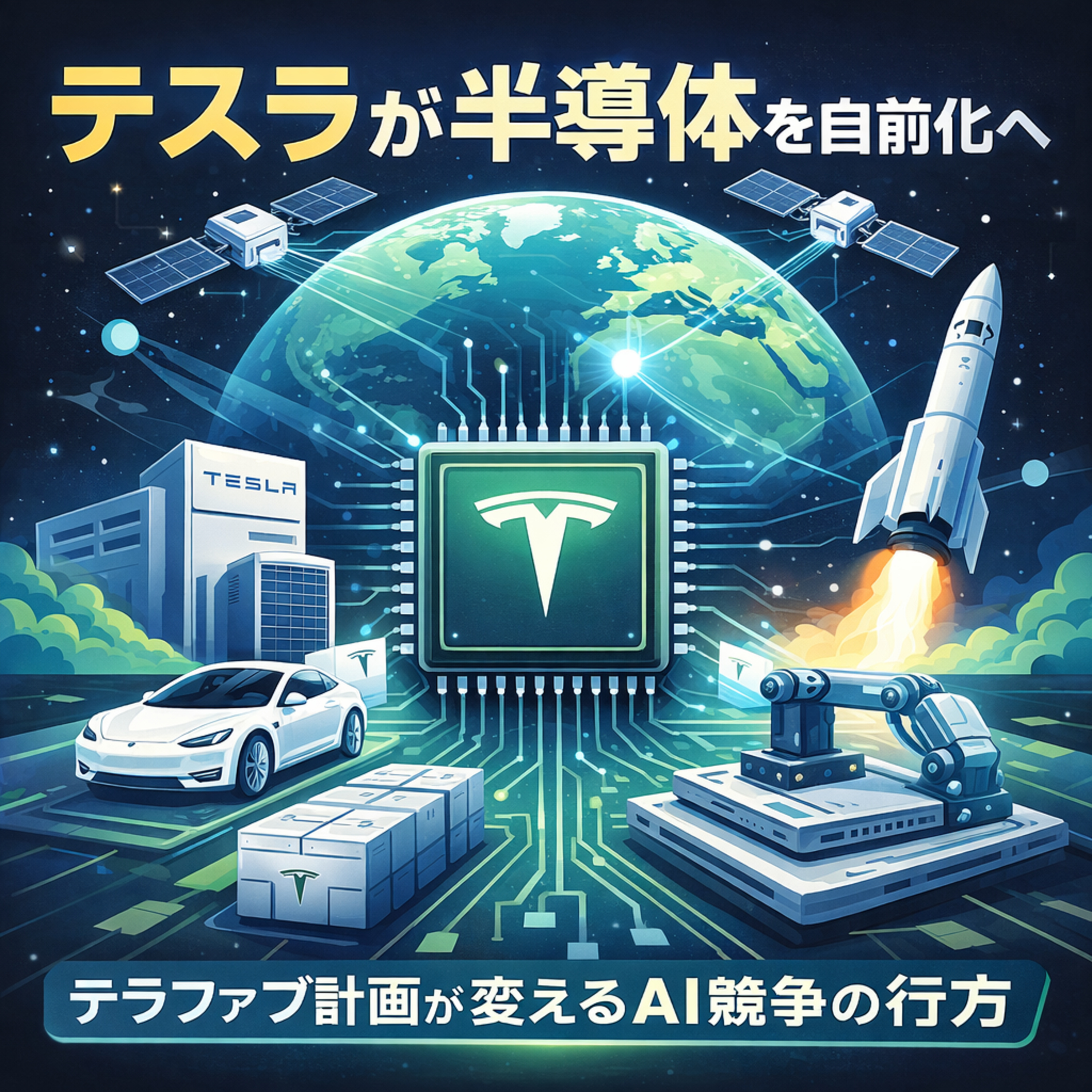 テスラが半導体を自前化へ　テラファブ計画が変えるAI競争の行方
